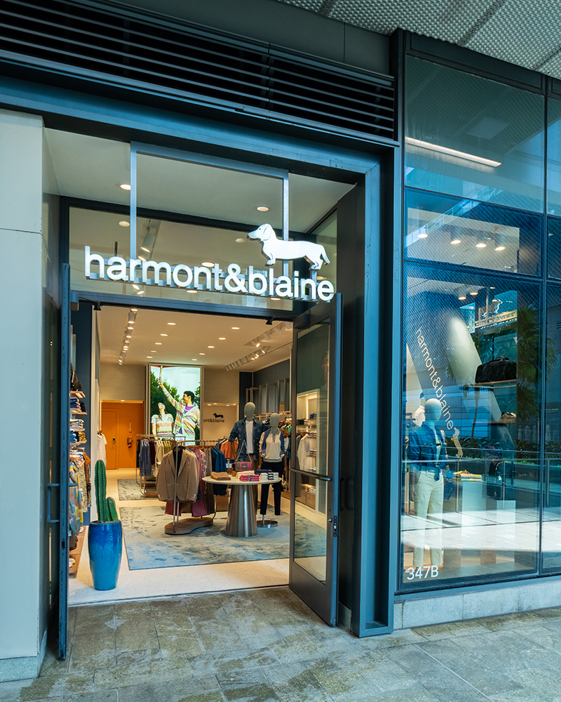 Eingang des Harmont & Blaine Stores in Miami Brickell.
