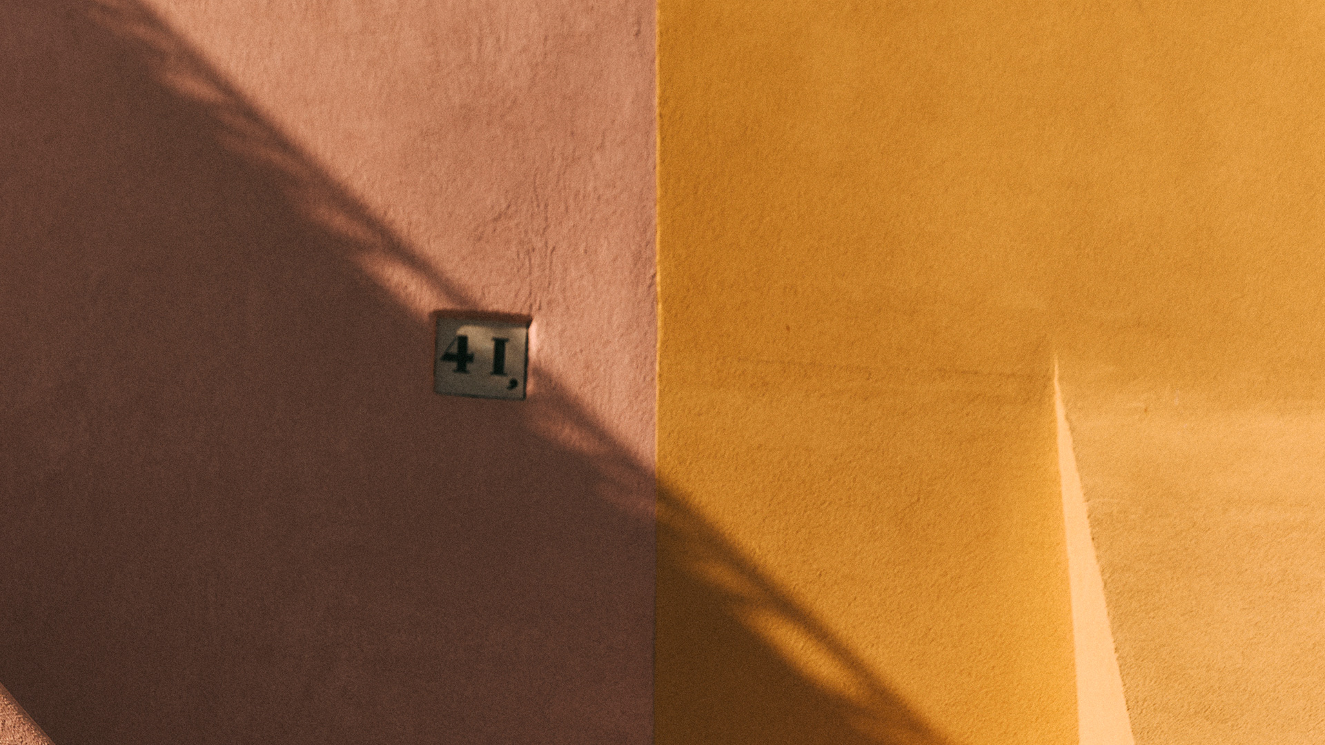 Pink and yellow wall