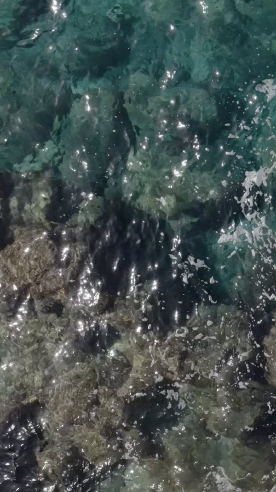 Rocks with clear sea water