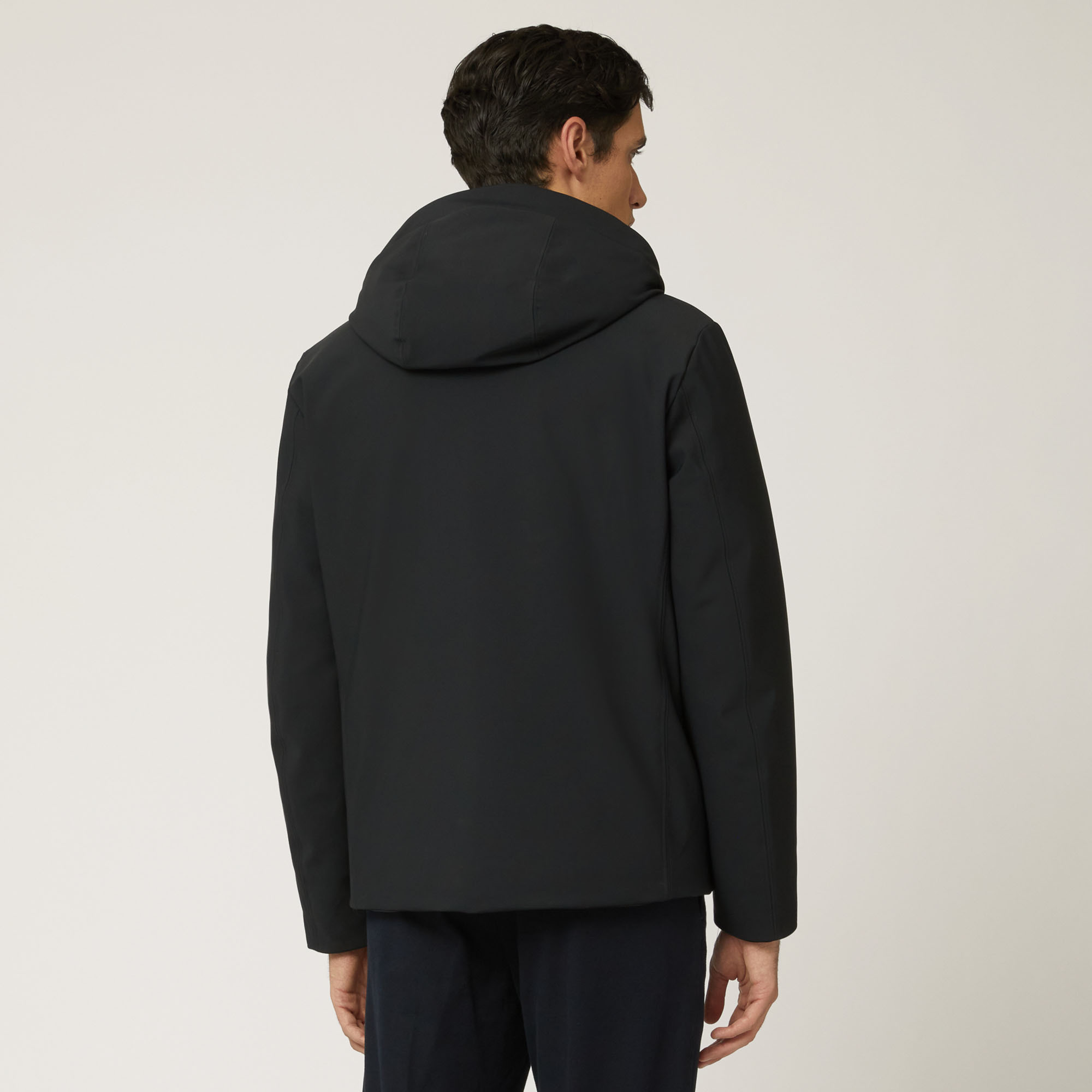 Bomber En Nylon Technique Et Duvet, Noir, large image number 1