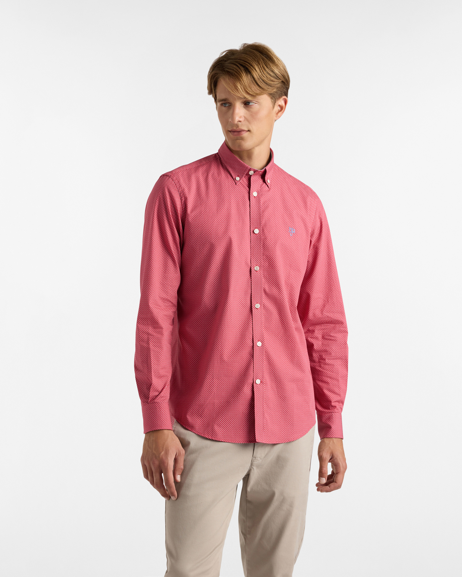 Camicia con micro fantasia