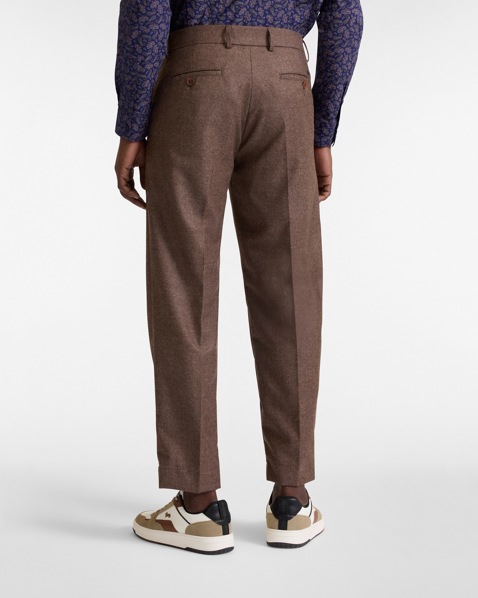 Loose Fit Wool Chino Pants in the Artisanal Color Capsule, Brown/Red, large image number 1
