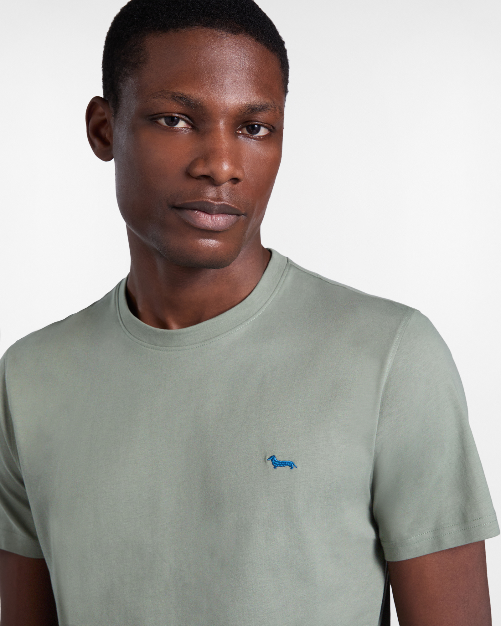 Camiseta ajustada de algod&oacute;n para hombre, Verde, large image number 2