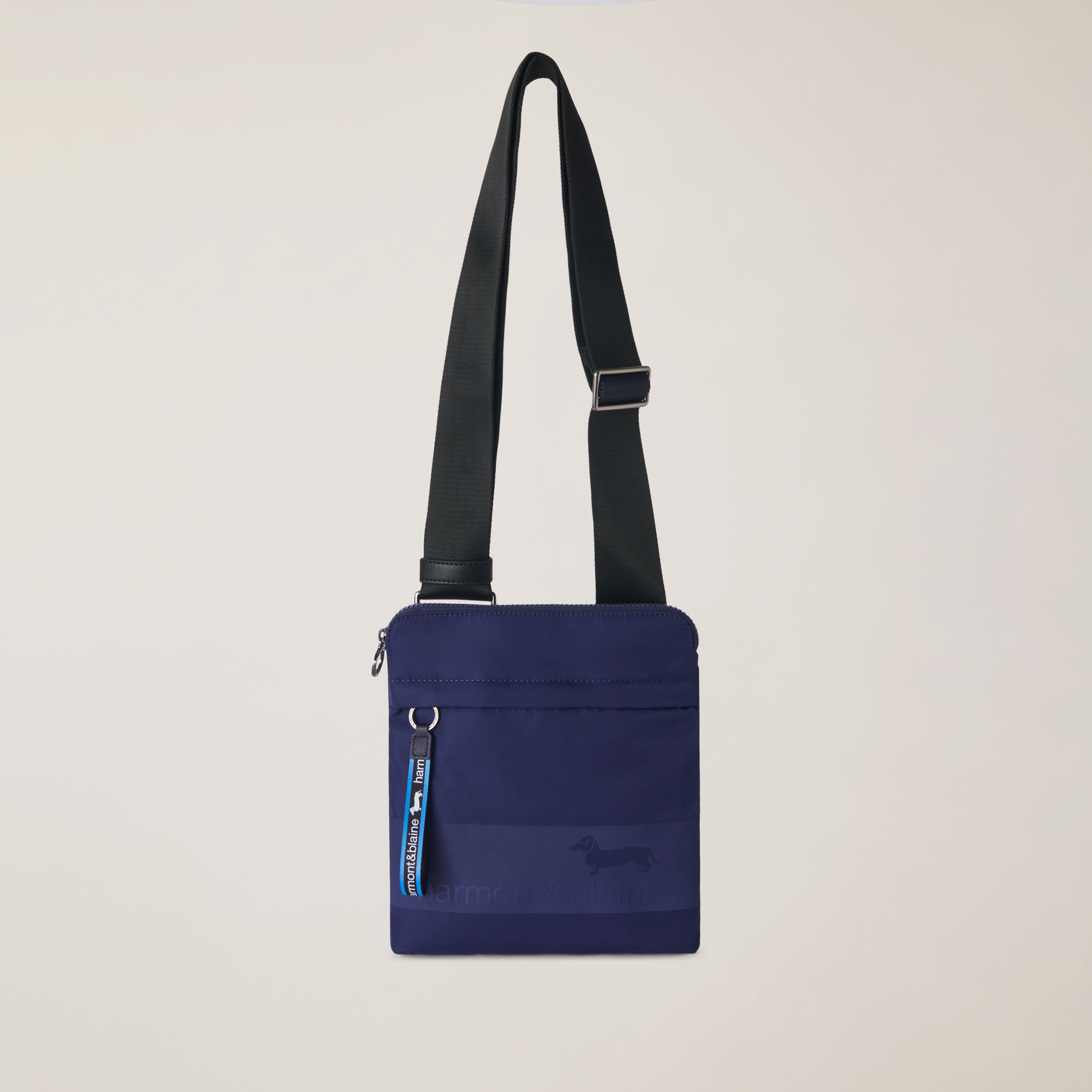 Crossbody Bag With Logo, Blue, large