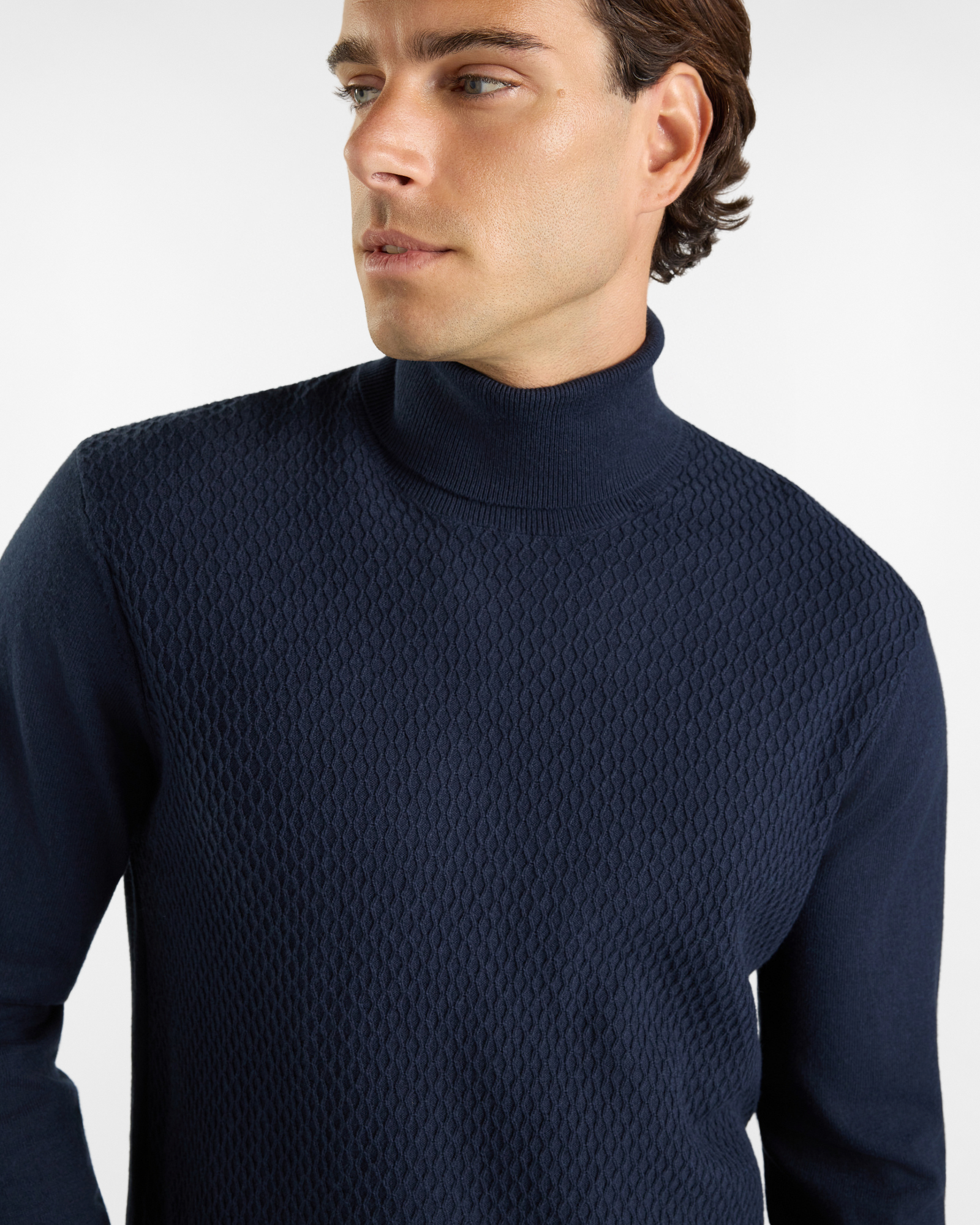 Dolcevita HBJ Uomo in misto lana e cashmere, BLU SCURO, large