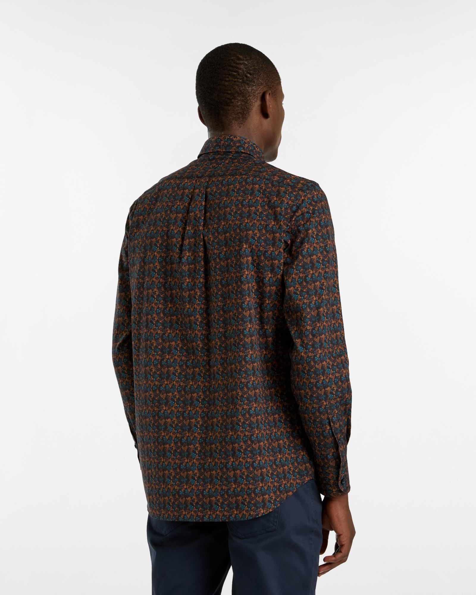 Cotton Shirt with Geometric Pattern
