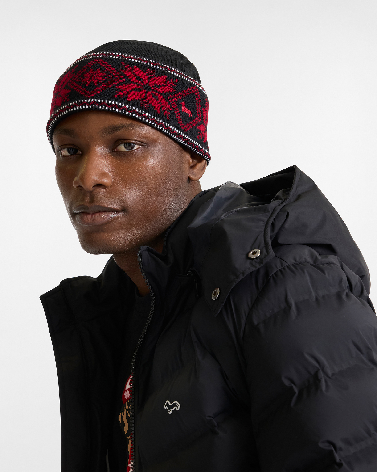 Cap with Jacquard Capsule Xmas Selection, Black, large image number 3