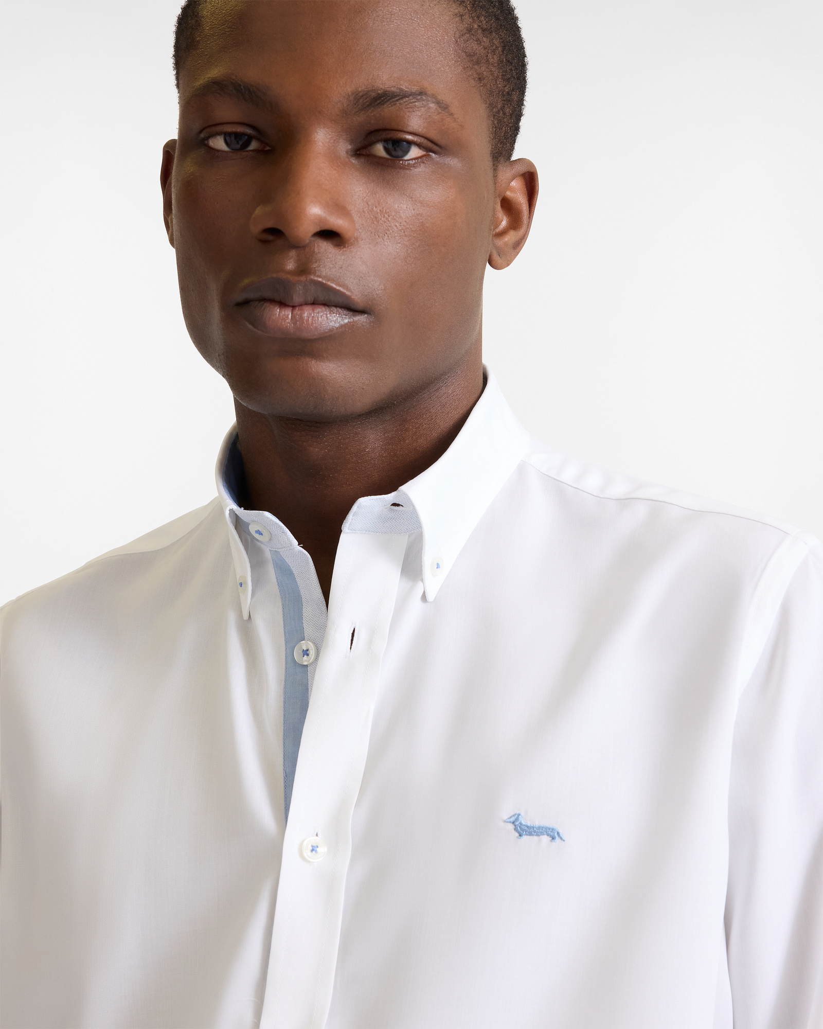 Camisa con Detalles a Contraste, Blanco, large image number 2