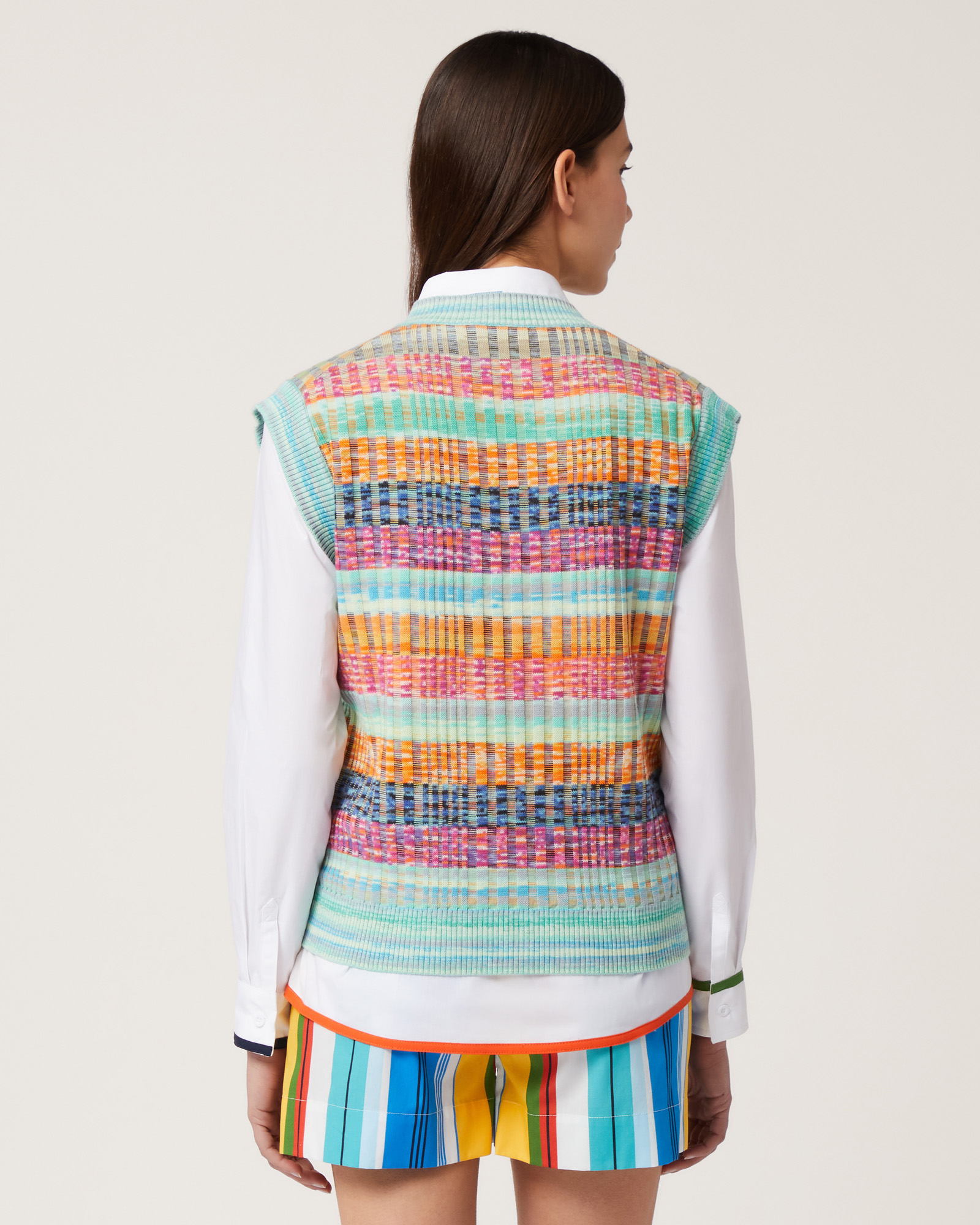 Gilet A Coste Multicolor