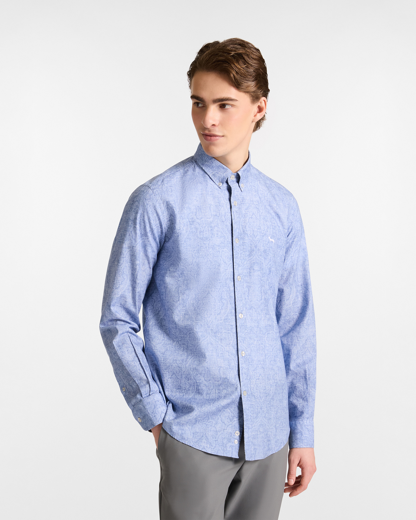 Paisley Print Shirt with Dachshund