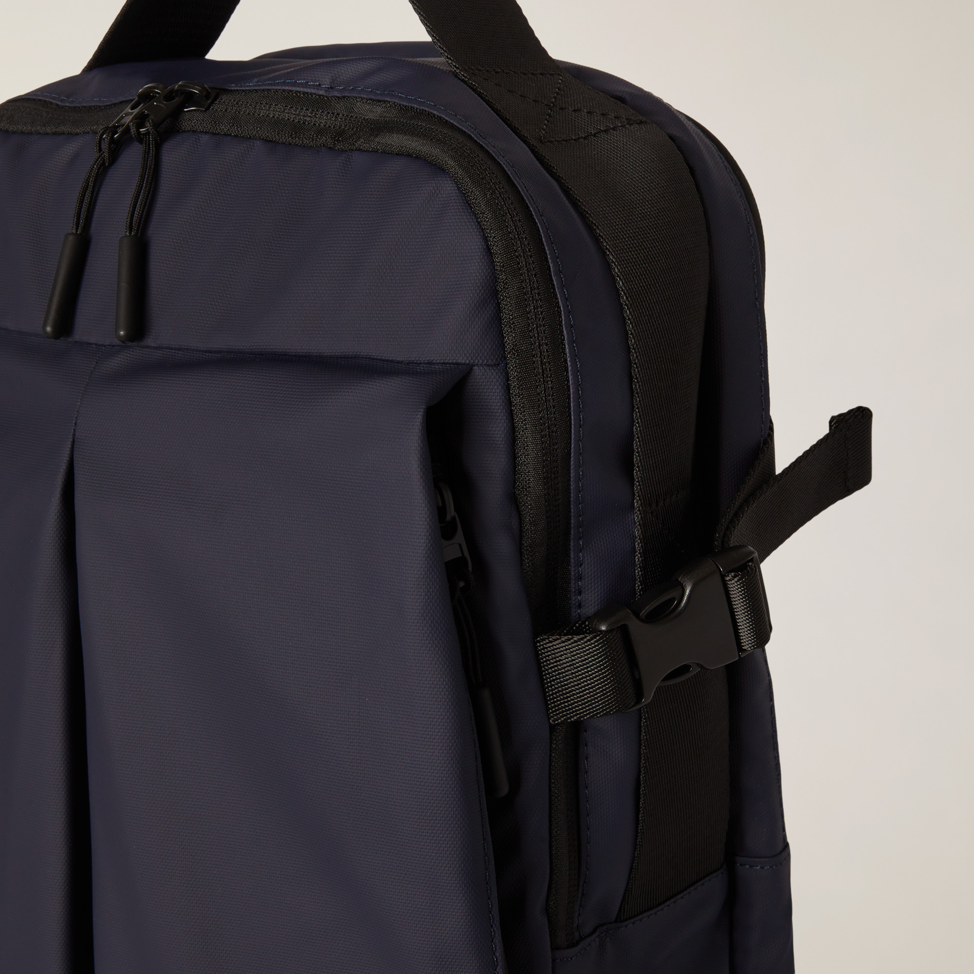 Zaino Compatto In Nylon, Blu scuro, large image number 2