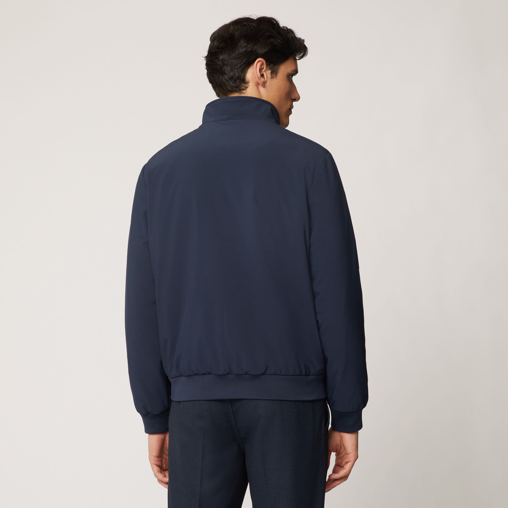 Bomber Con Collo Alto, Light Blue, large image number 1