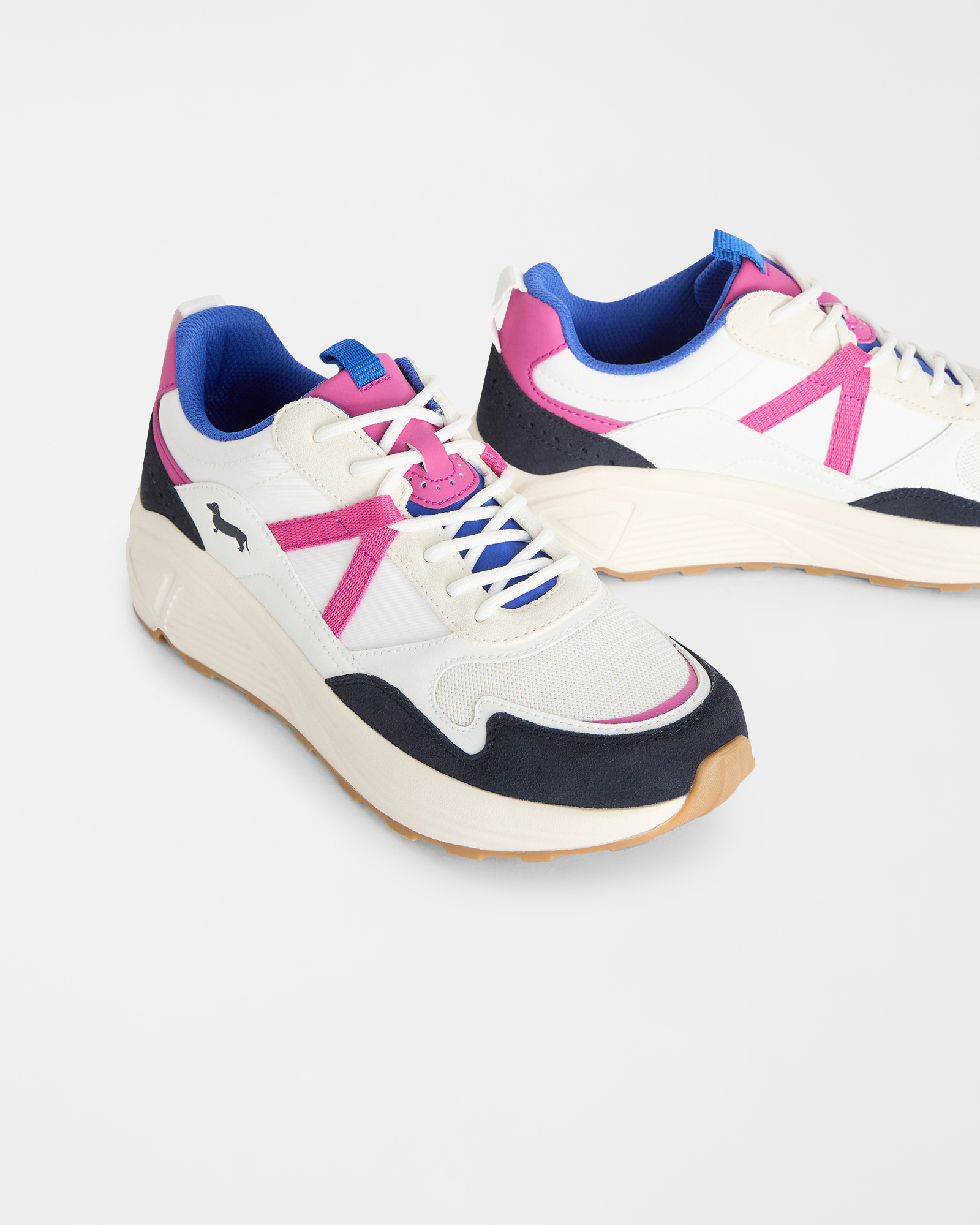 Multicolor sneakers in genuine leather, White, large image number 3