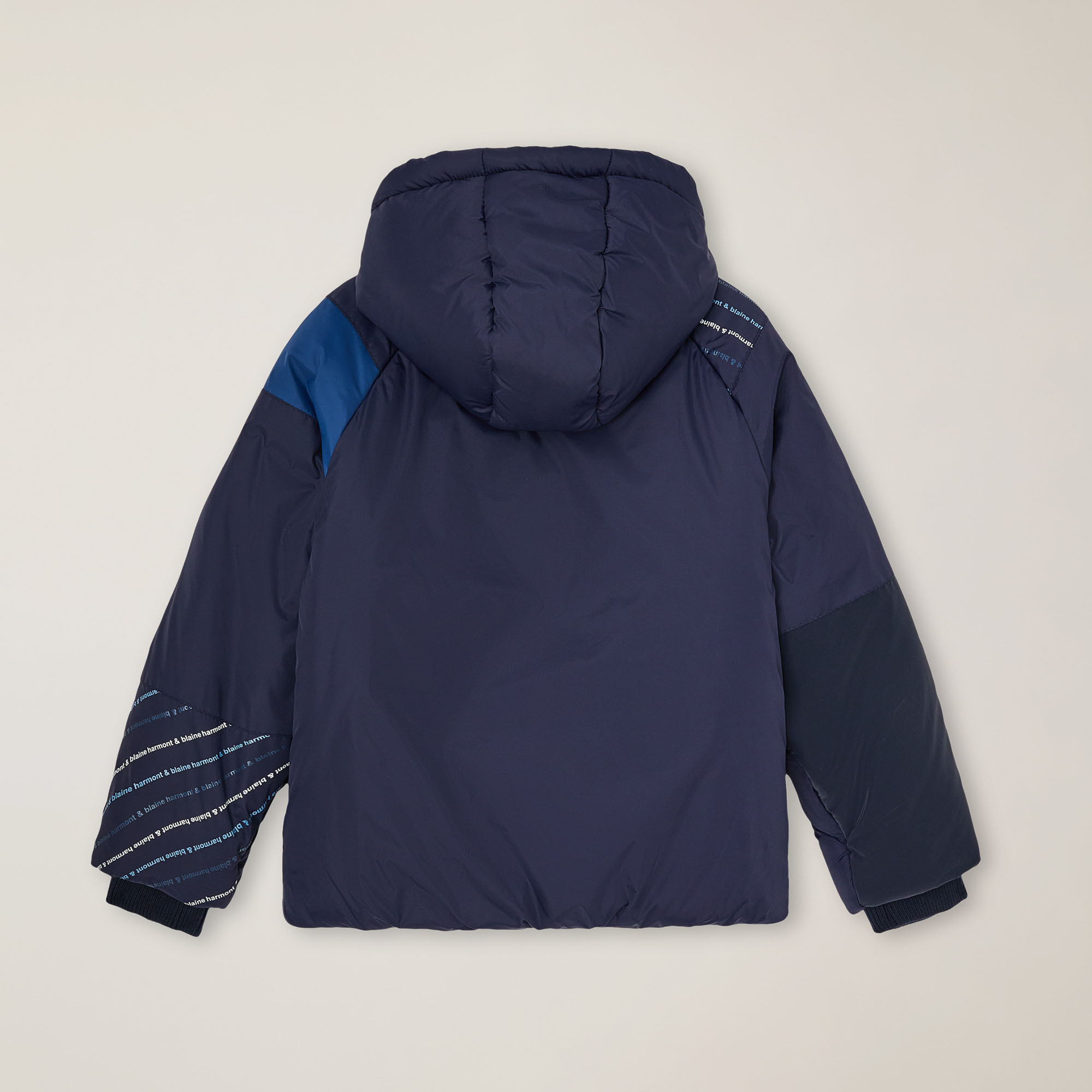 Patchwork-effect jacket , Blu Navy, large