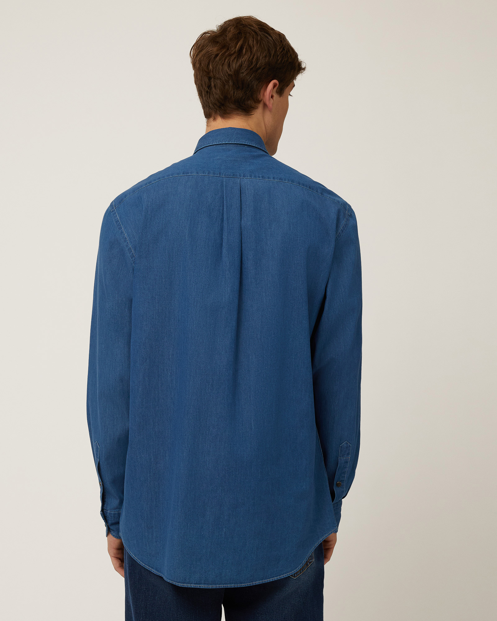 Denim Shirt with Dachshund