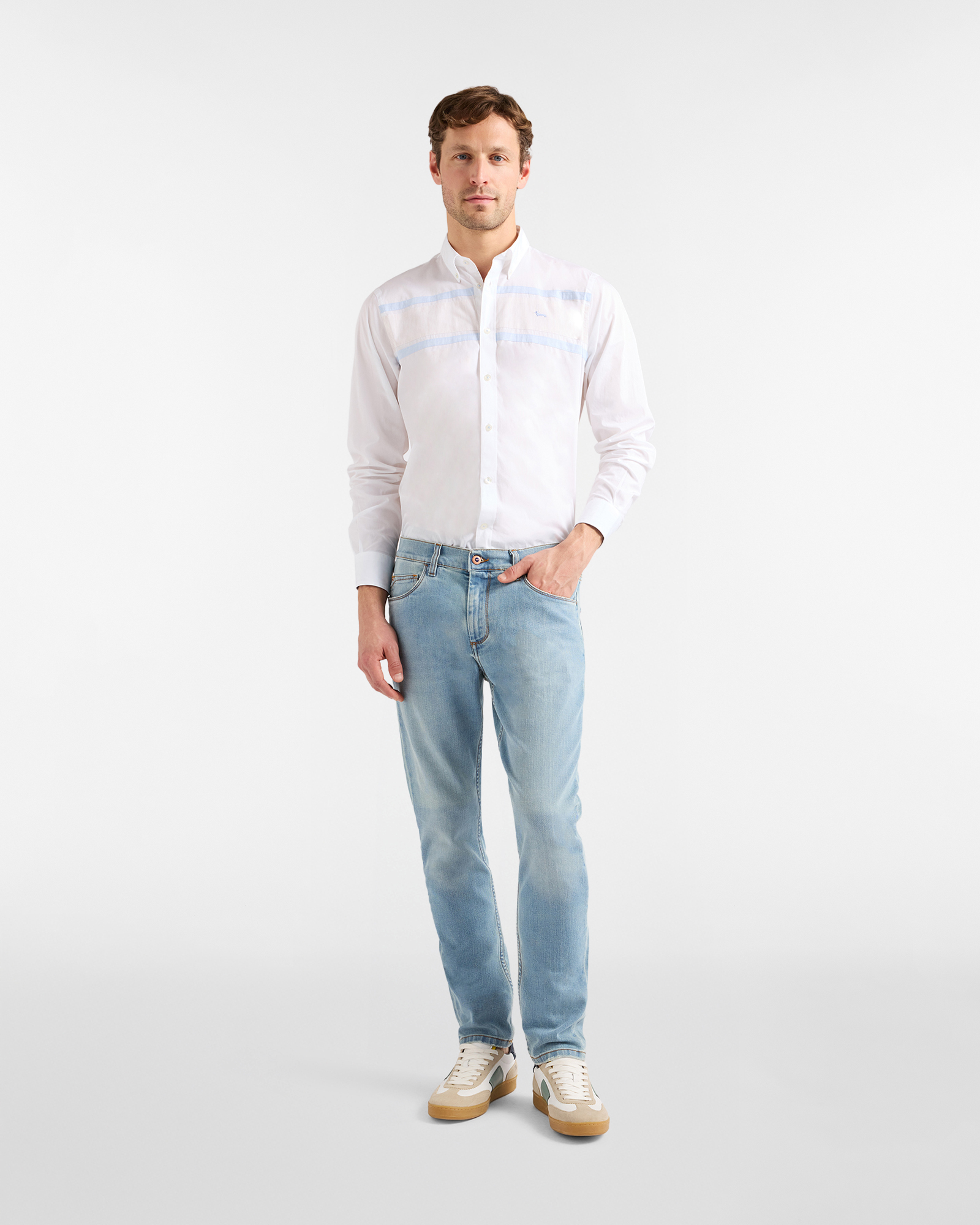 Slim-fit 5-pocket jeans, Denim Blue, large image number 3