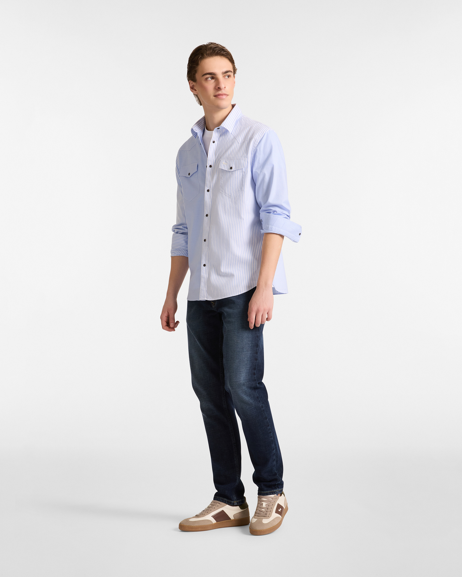 Camisa Western Patchwork, Azul Cielo, large image number 3