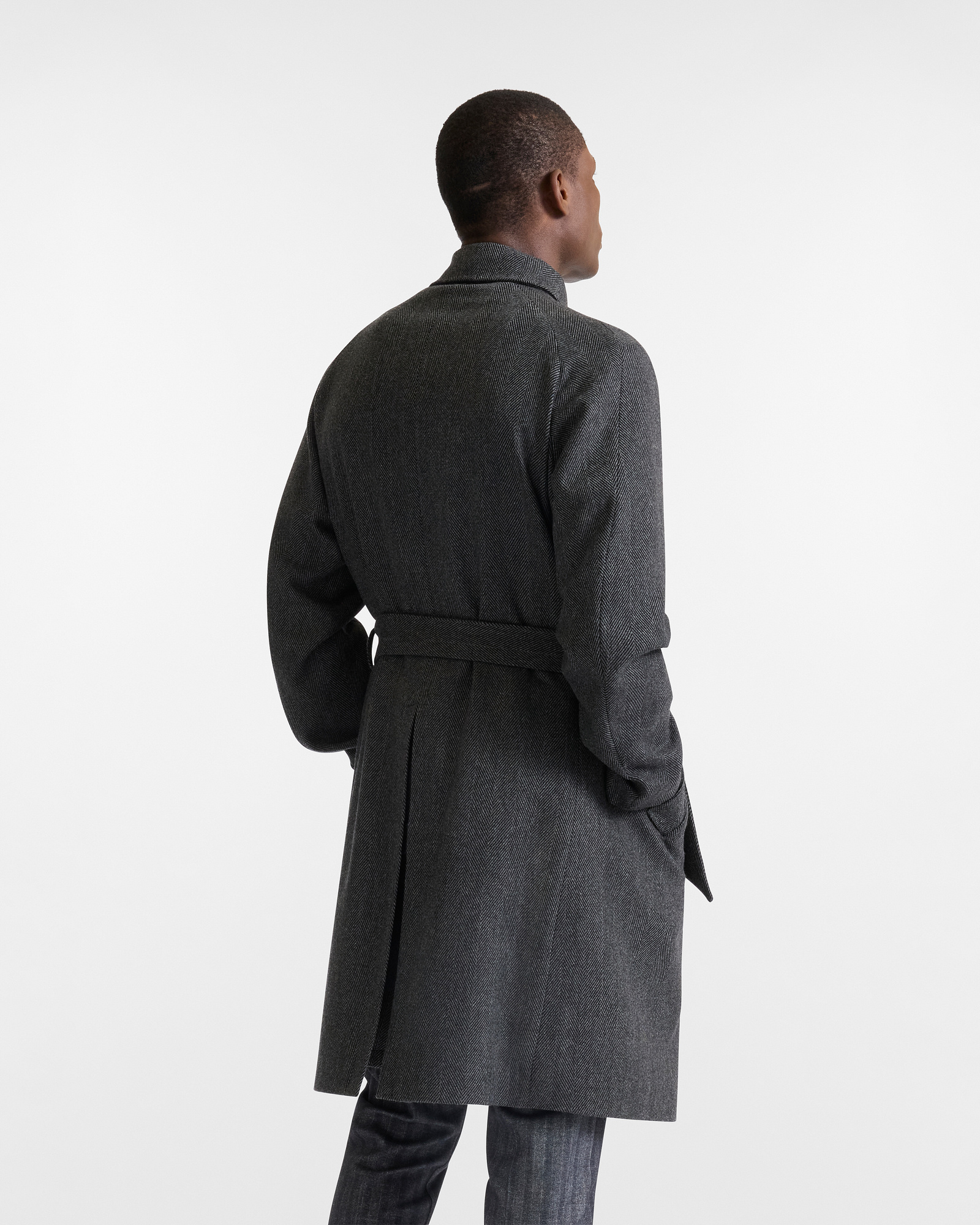 Long Double-Breasted Wool Coat Artigianalità a Colori Capsule