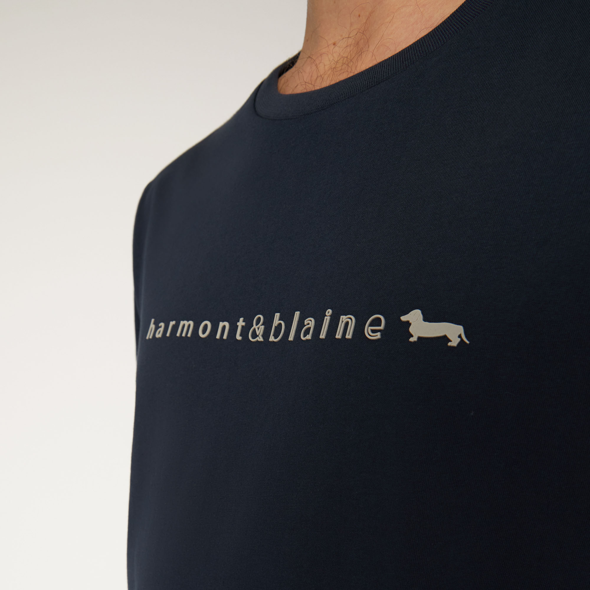 T-Shirt Con Lettering E Logo, Blu Navy, large image number 2
