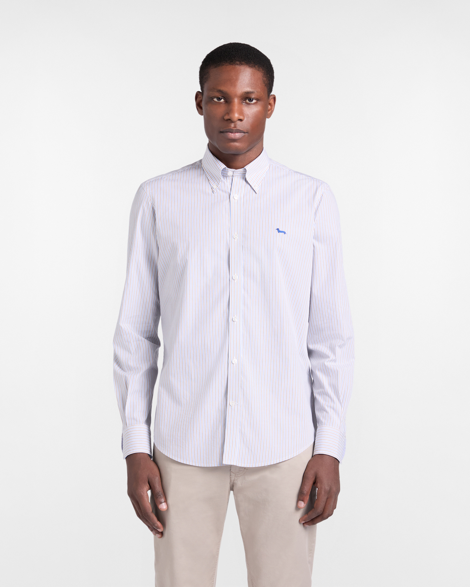 Harmont&Blaine - Camicia Uomo e Righe Regular Fit, Uomo, Beige, Taglia: 6XL