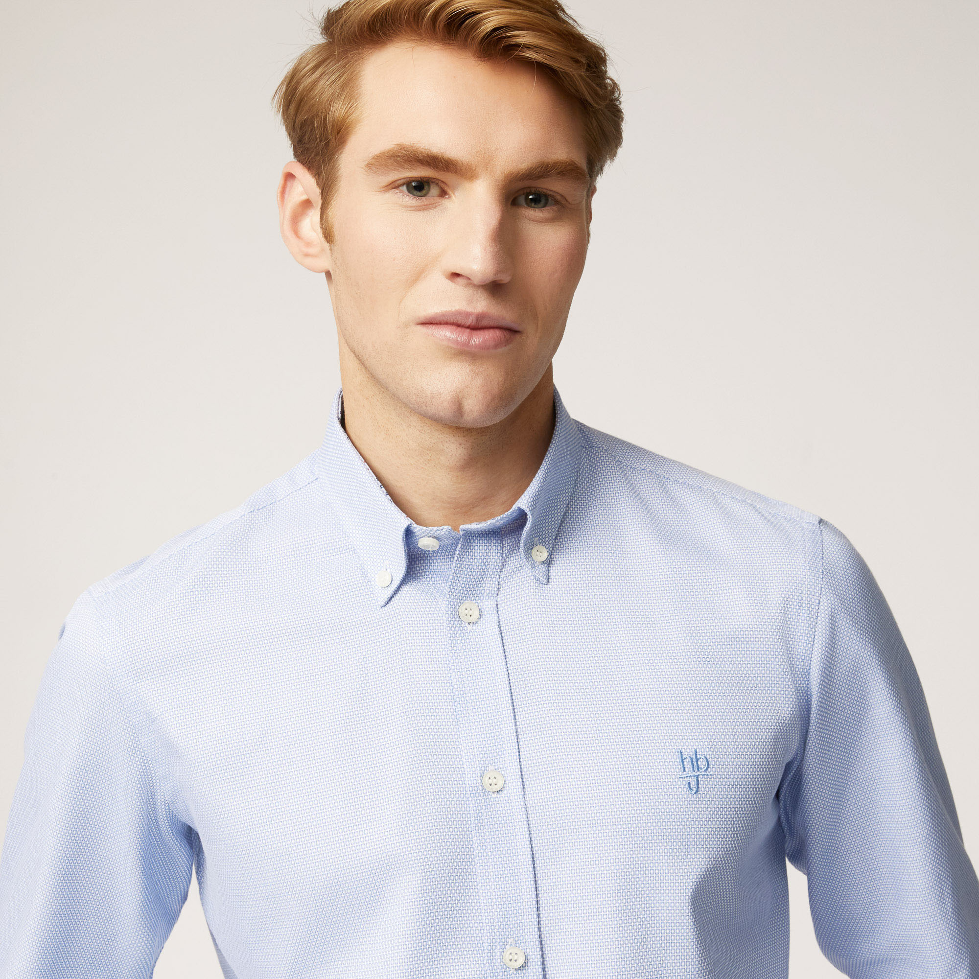 NARROW M/L COLLO MONTECARLO 2 TEX, Dusty Blu, large image number 2