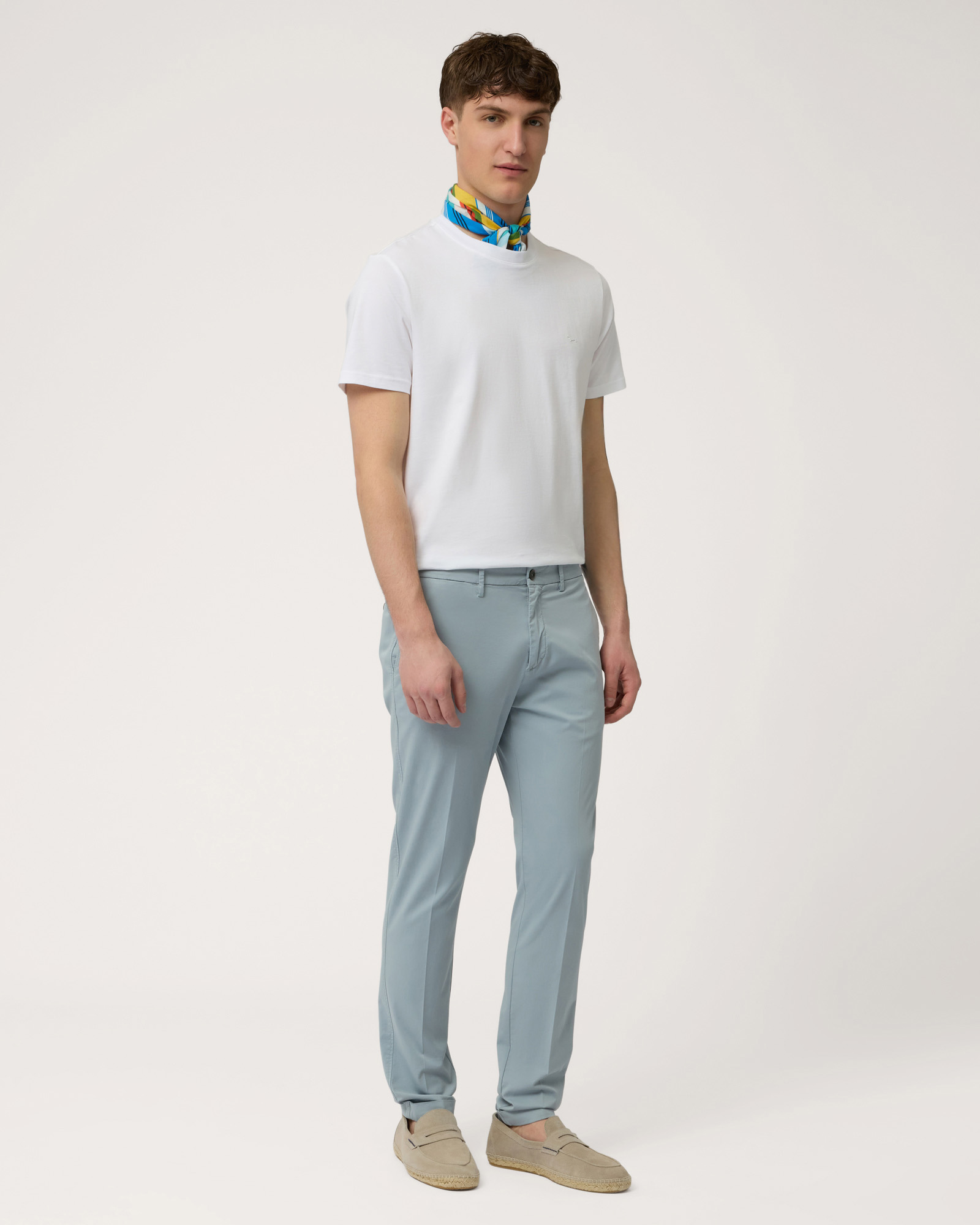 Slim Fit Chino Pants, Silver Grey, large image number 3
