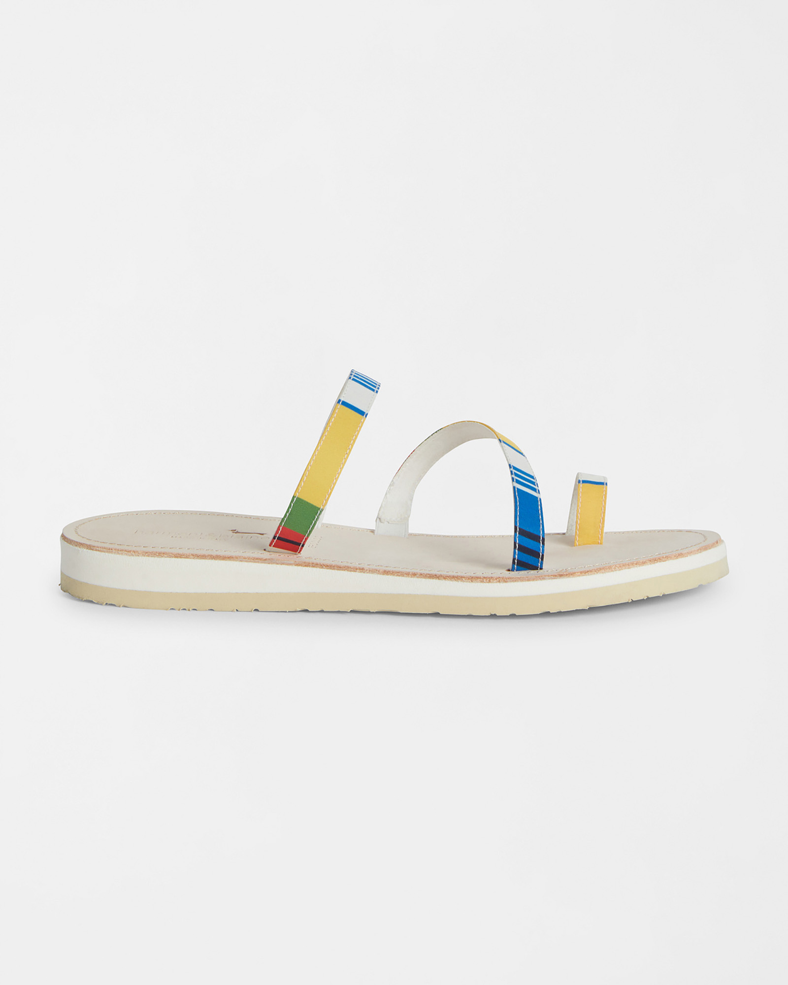 Sandalias con rayas multicolores