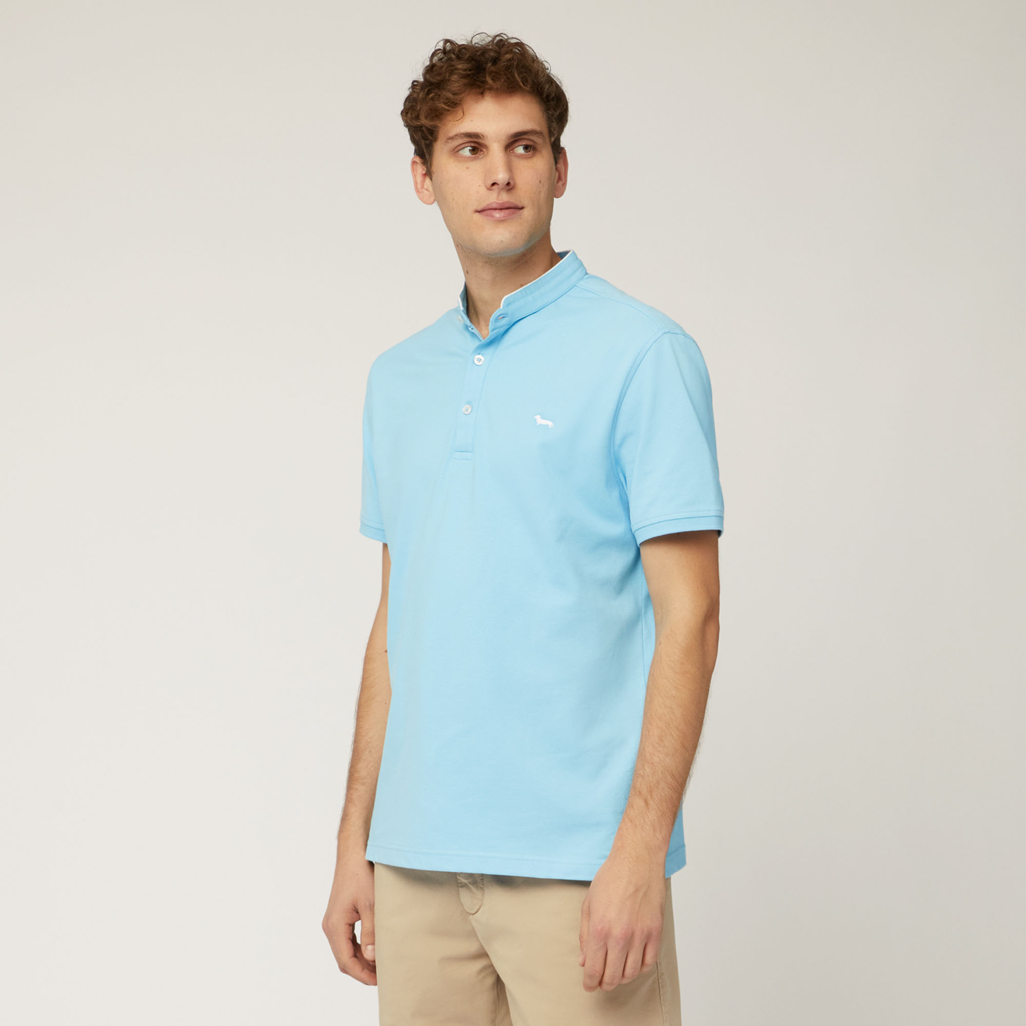 Polo with Mandarin Collar