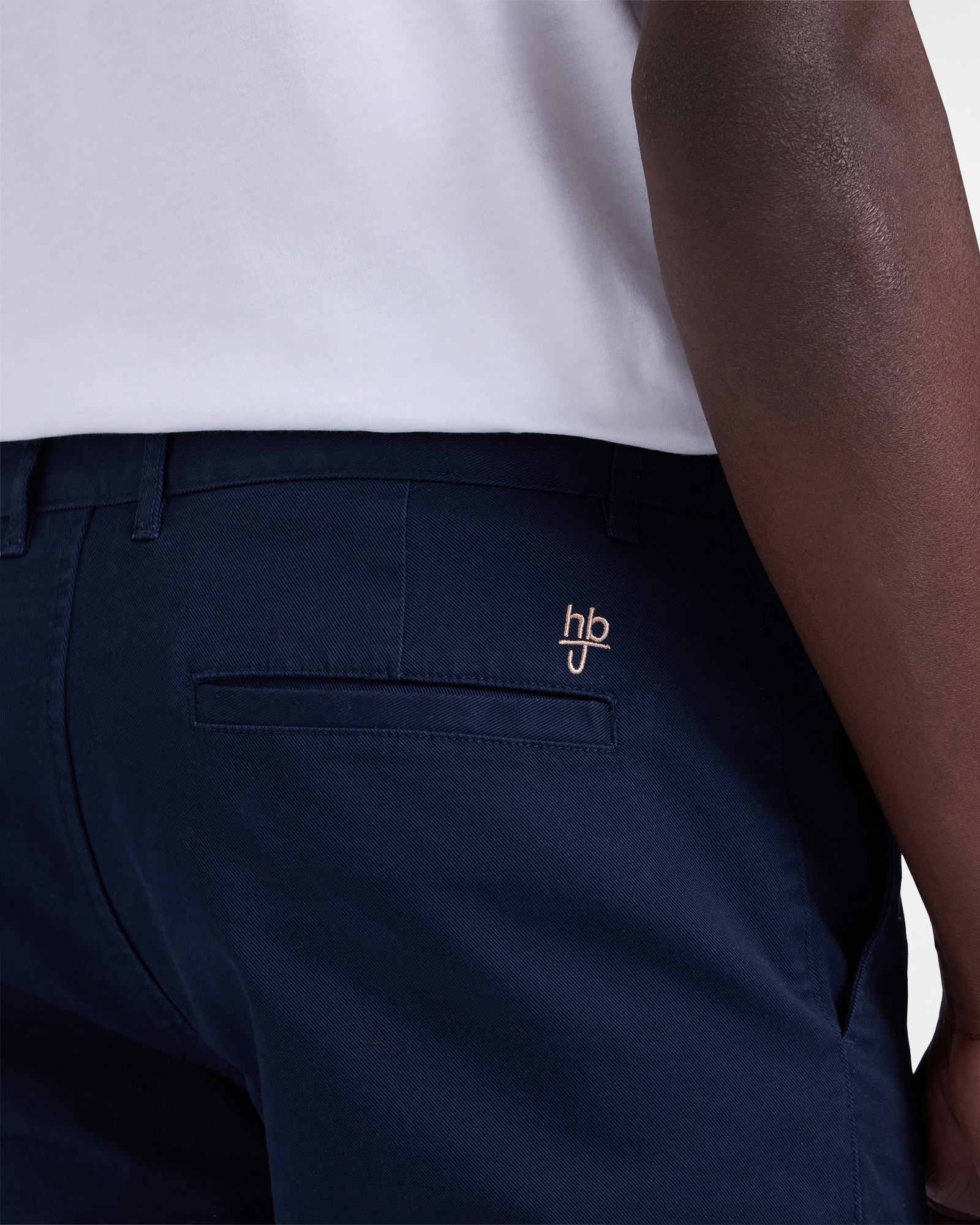 Pantaloni Chino Narrow Fit in Cotone Stretch, Blu Scuro, large image number 2