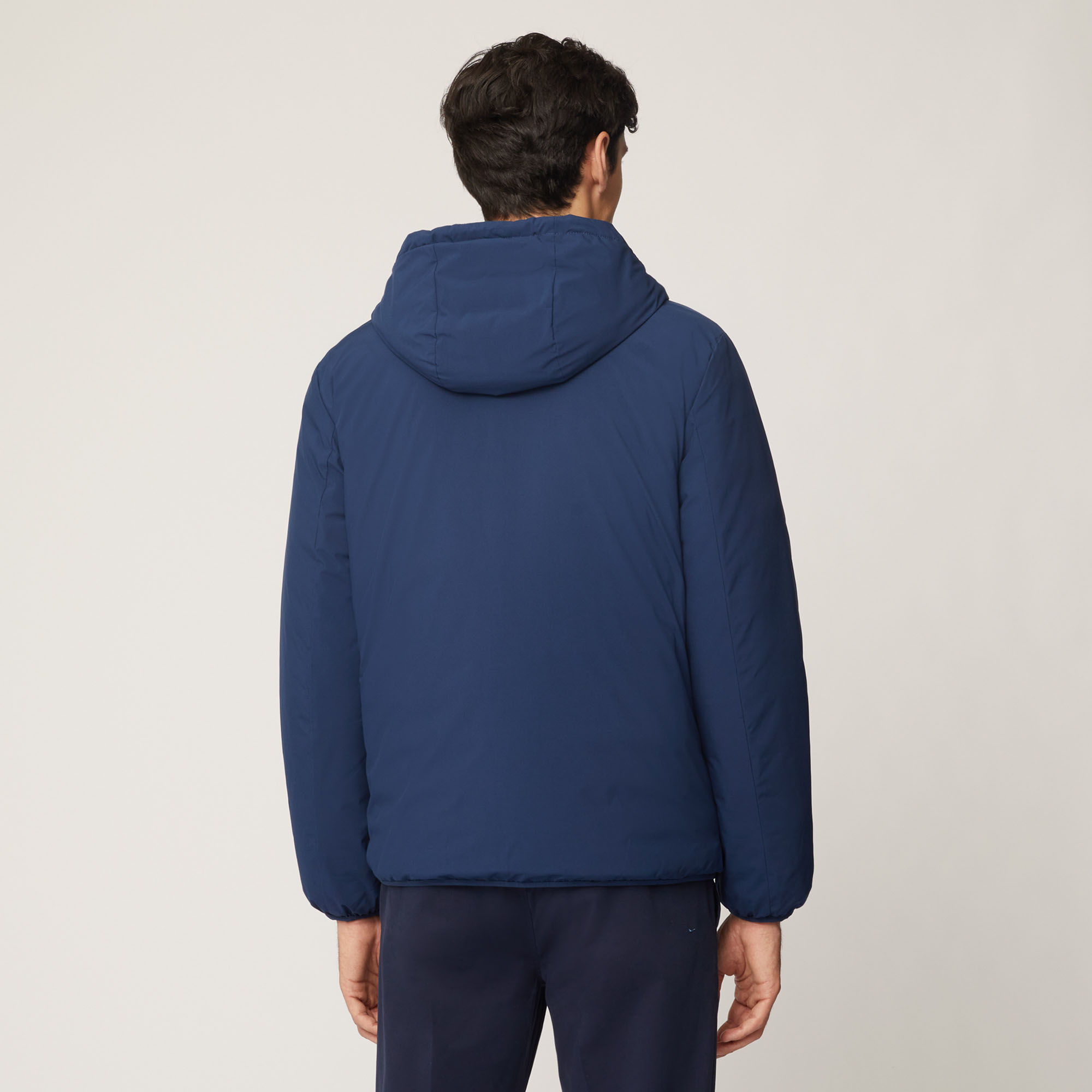 Giubbotto Reversibile Con Cappuccio, Blu, large image number 1