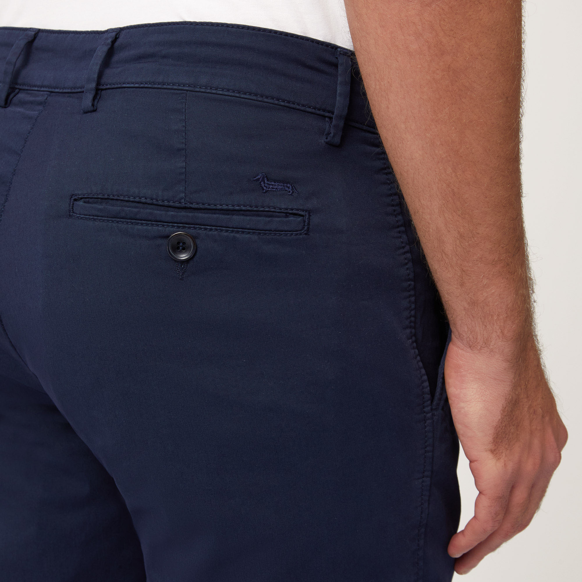 Stretch Cotton Bermuda Shorts, Blue, large image number 2