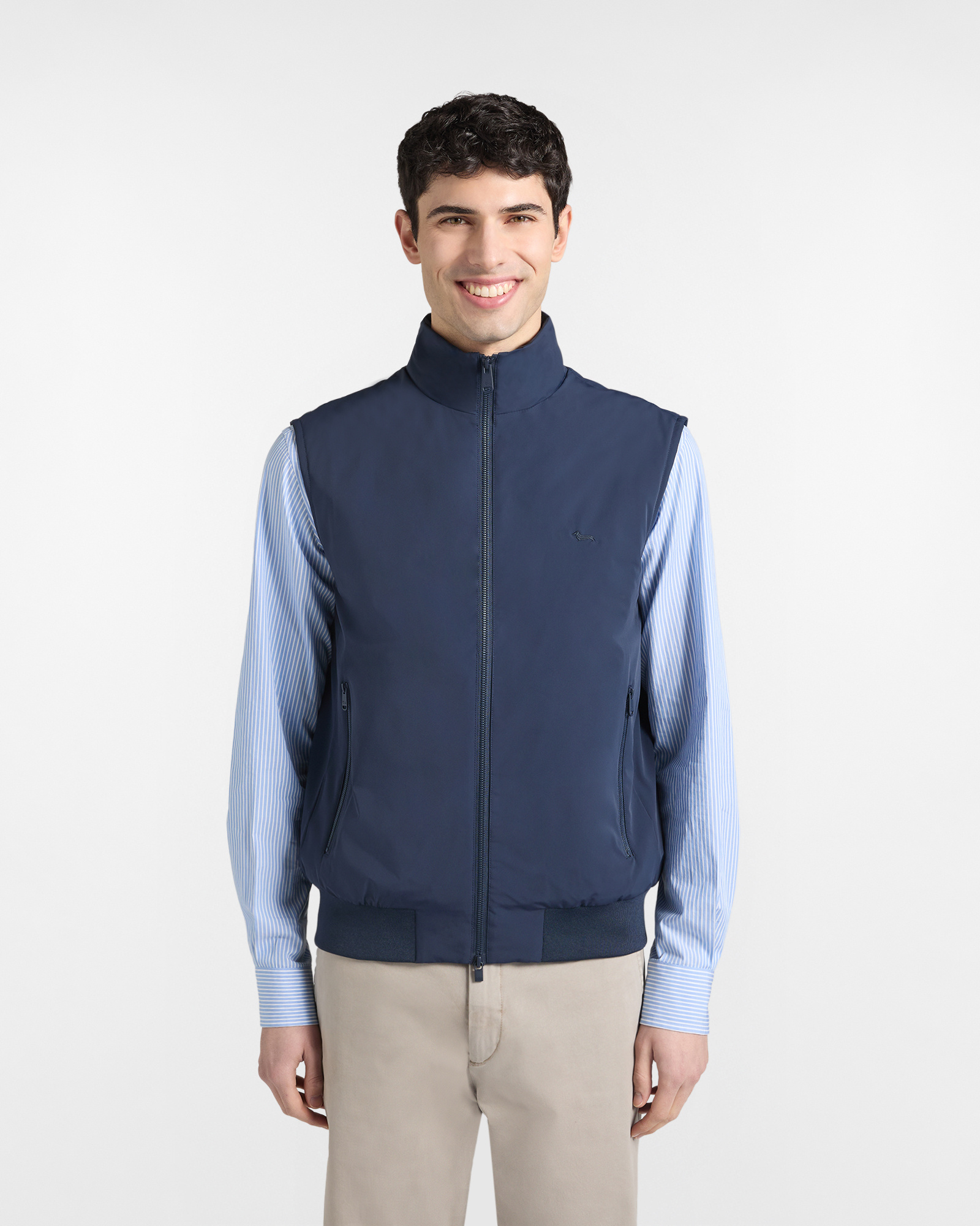 Gilet Uomo in Nylon Con Ricamo