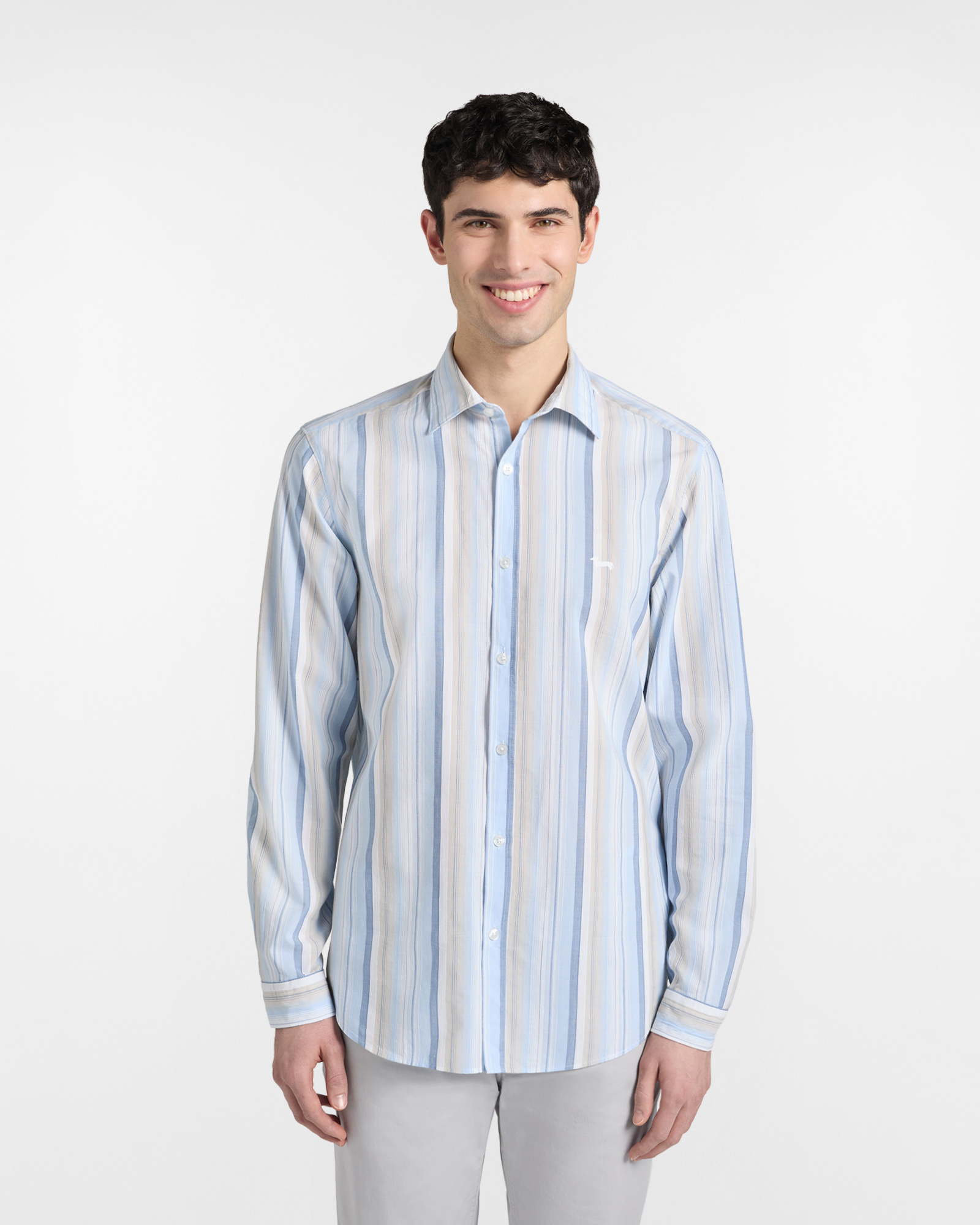 Camicia A Righe Super Light