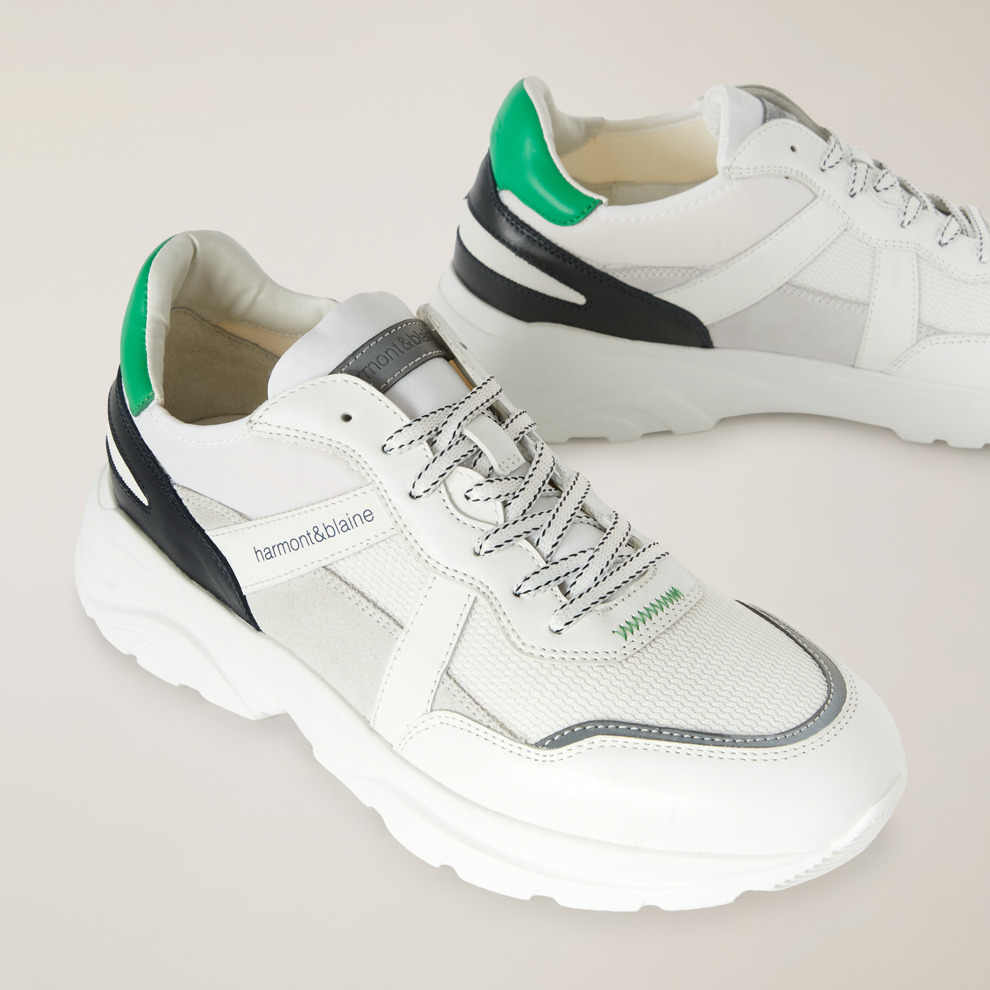 Sneaker with Bold Sole, White, large image number 3