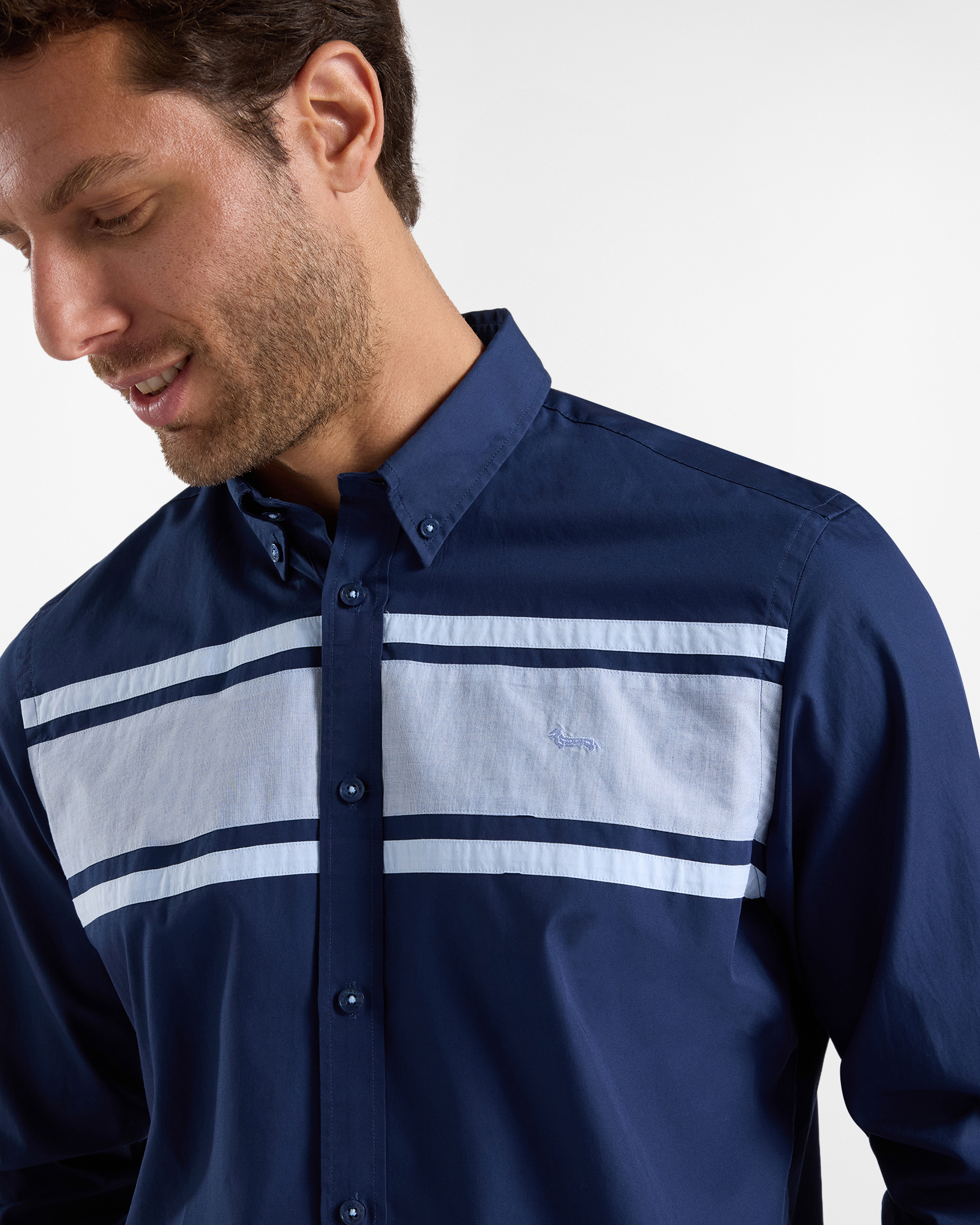 Regular-fit shirt with bands, Blue, large image number 2