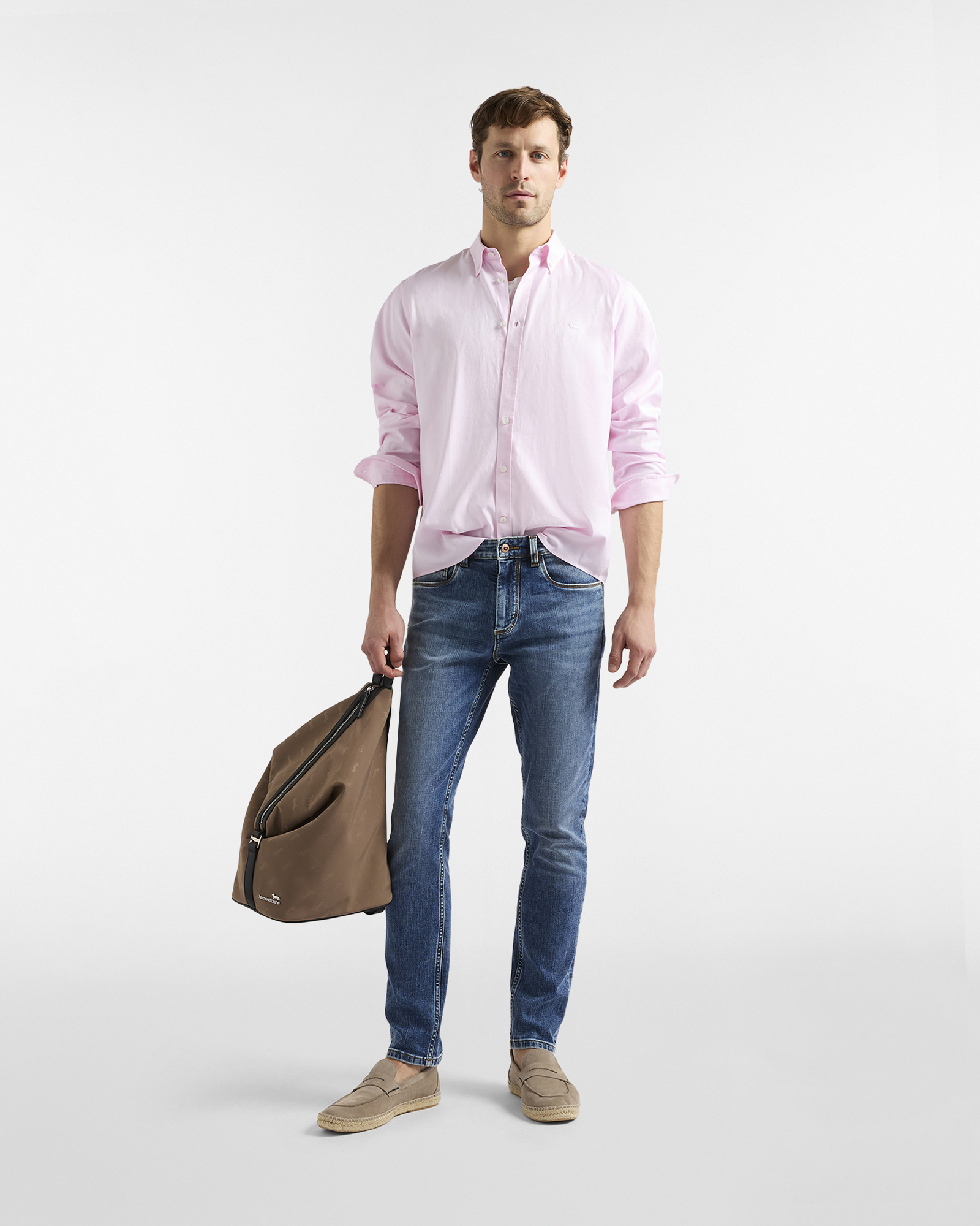 Regular-fit solid color shirt, Pink, large image number 3