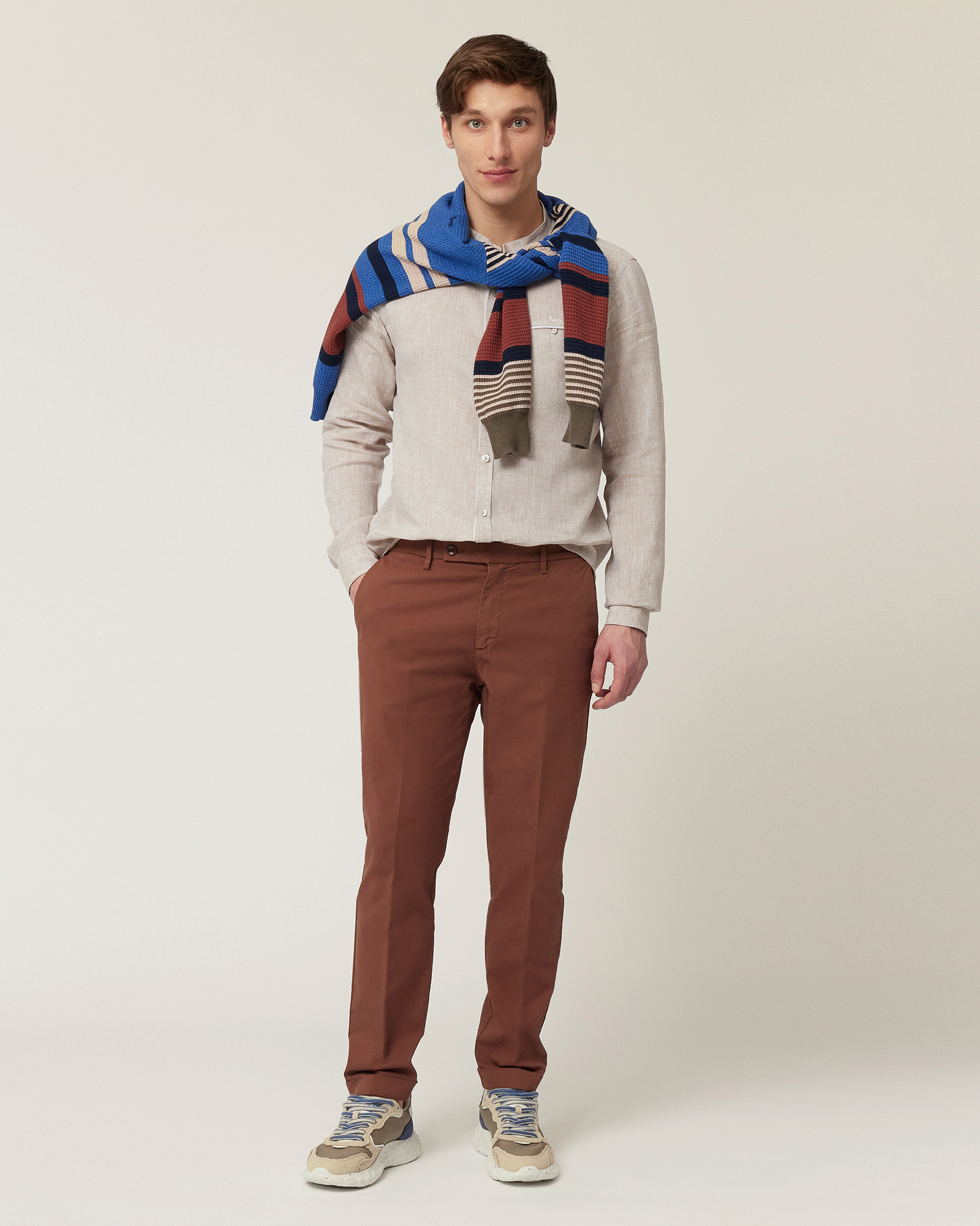 De-stressed Fit Chino Pants, Siena Color, large image number 3