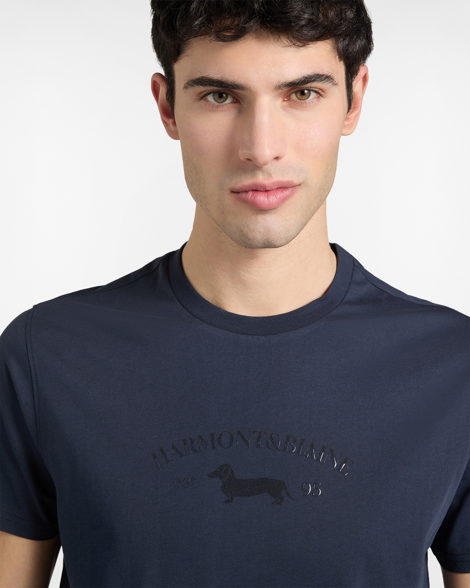 T-shirt logo vintage, Blu, large image number 2