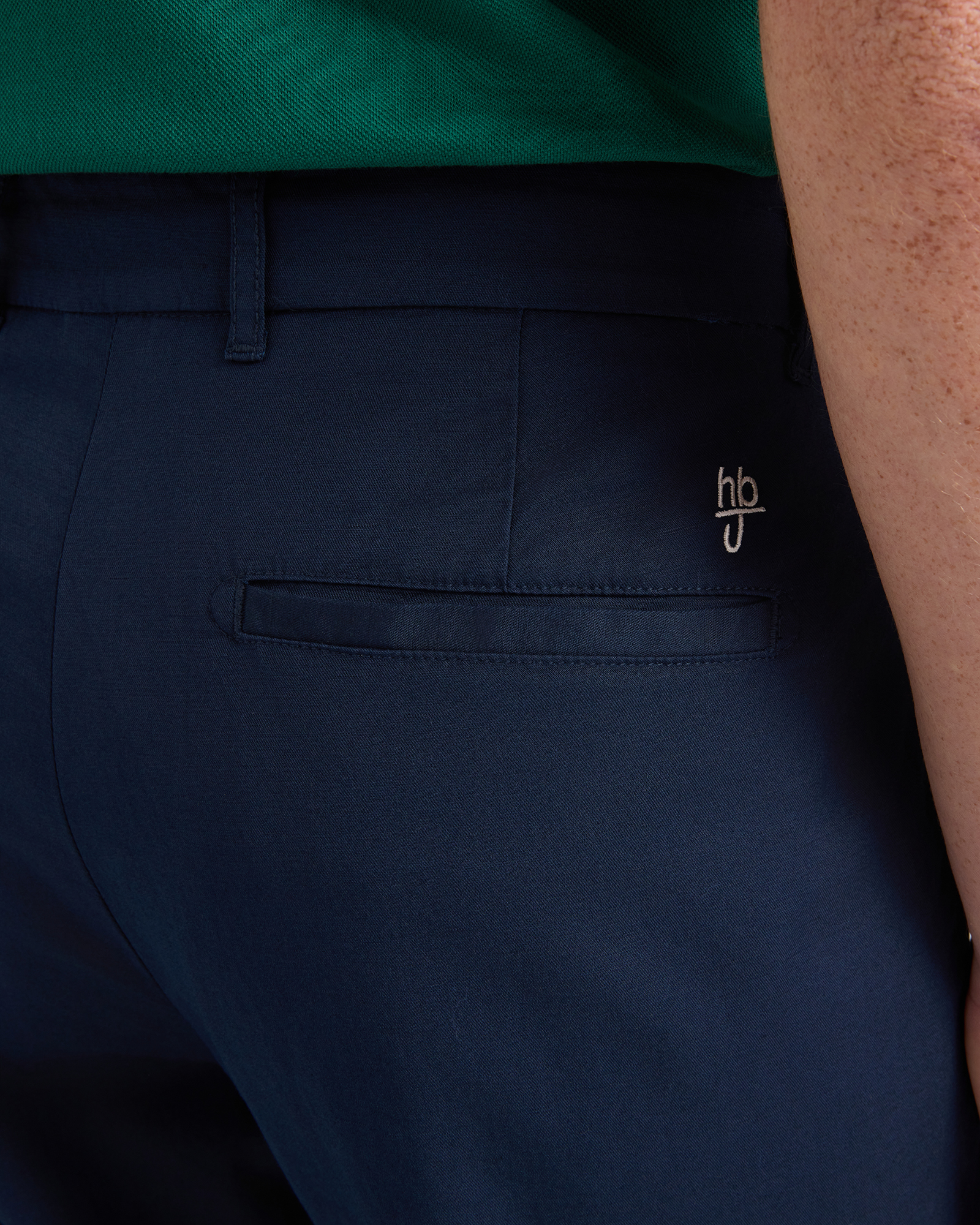 Chino Uomo in Cotone e Lino Regular Fit, Blu scuro, large image number 2