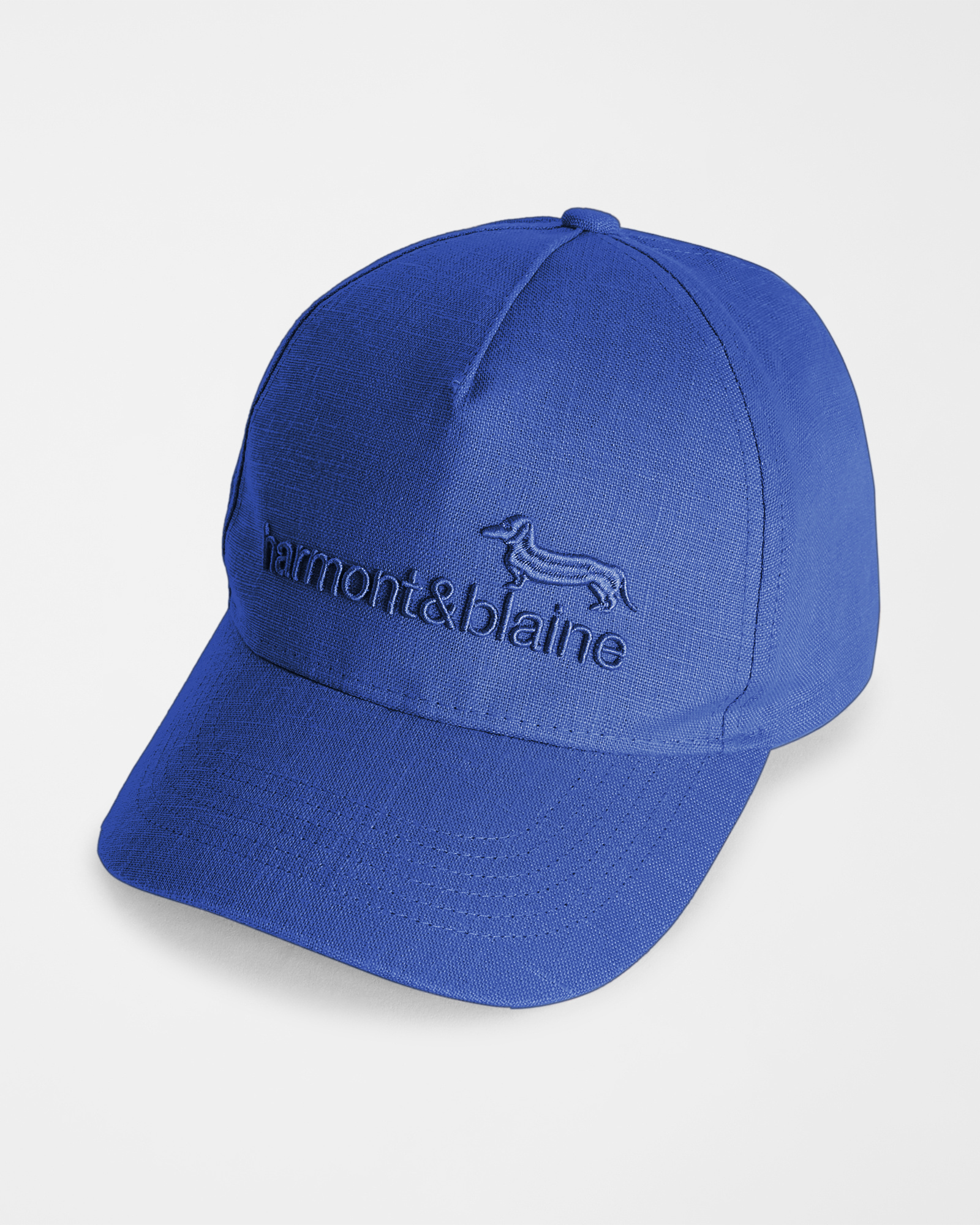 Linen baseball cap with embroidery