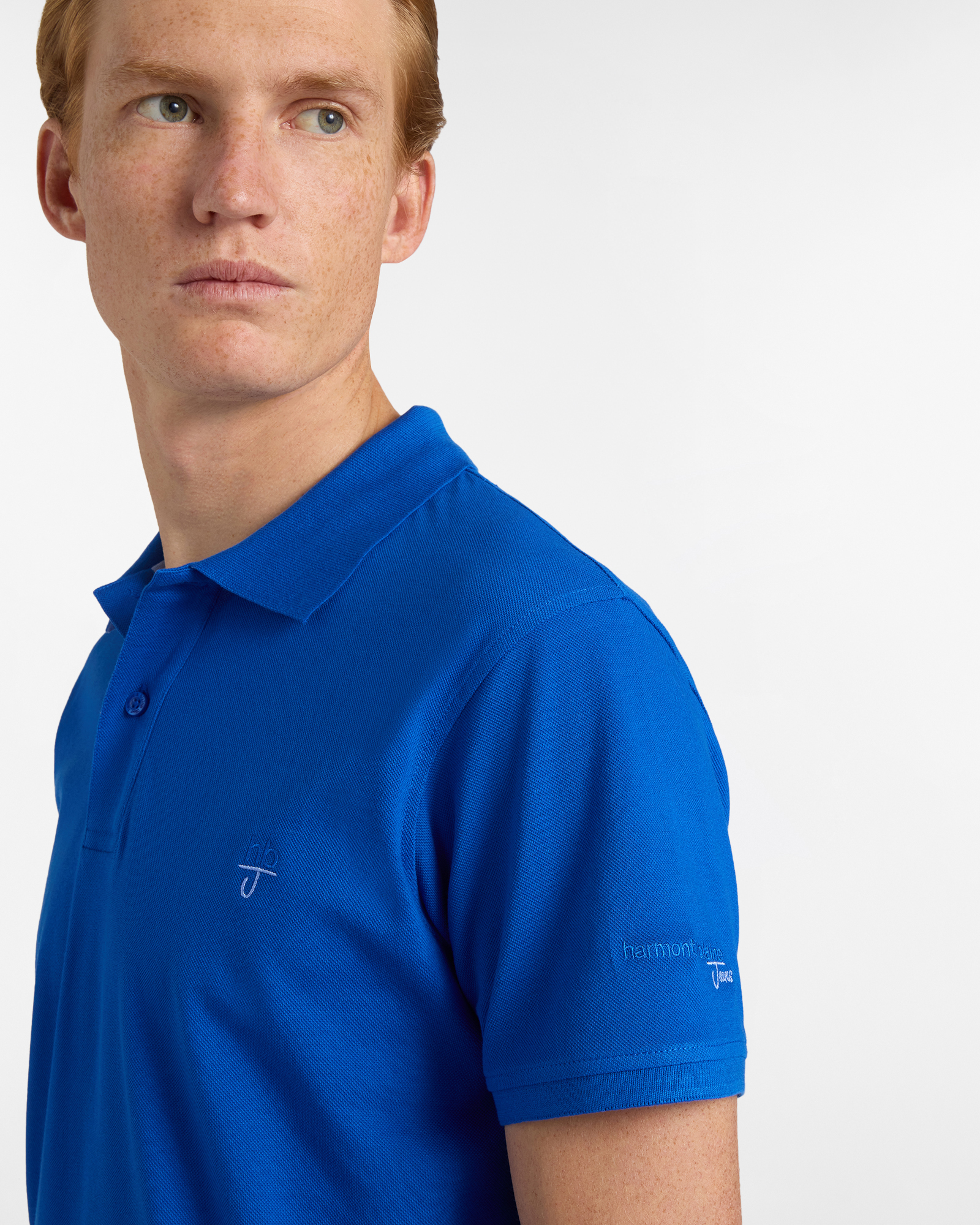 Polo uomo basic tinta unita, Blu elettrico, large image number 2