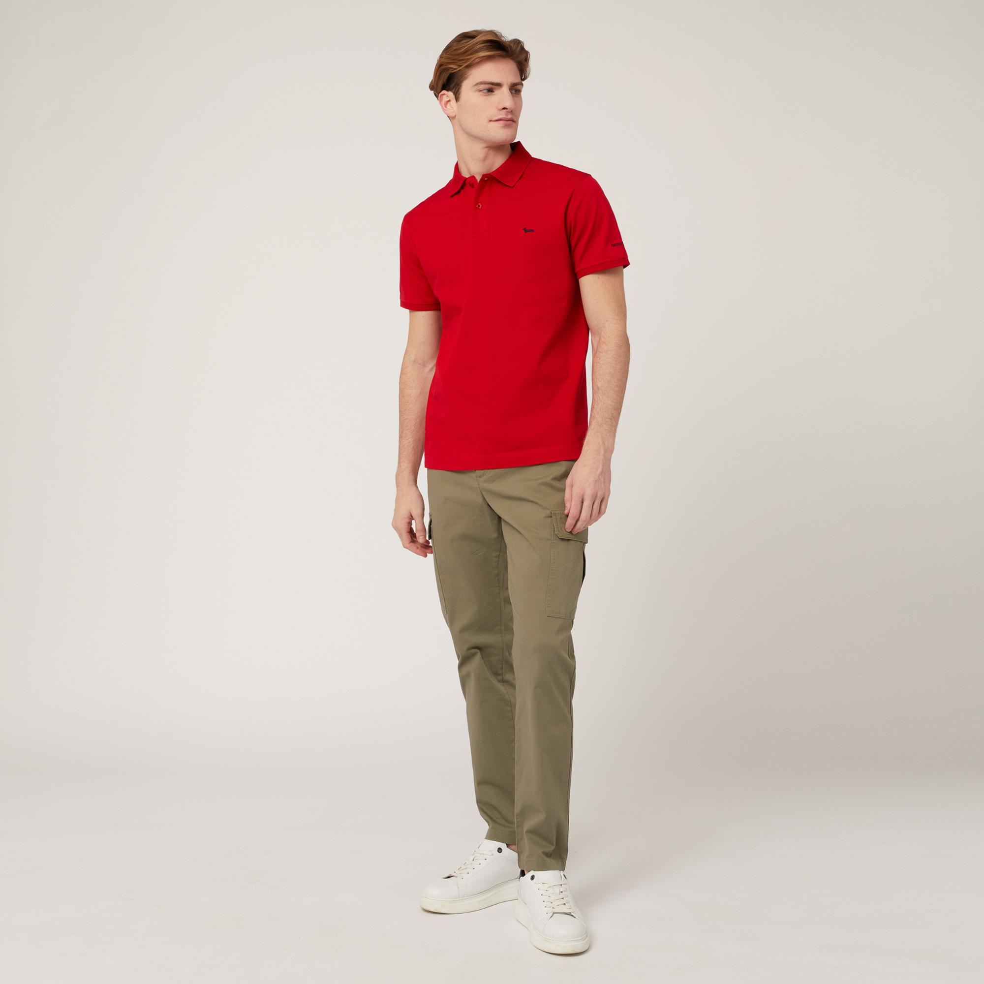 Poloshirt mit Lettering und Logo, Rot, large image number 3