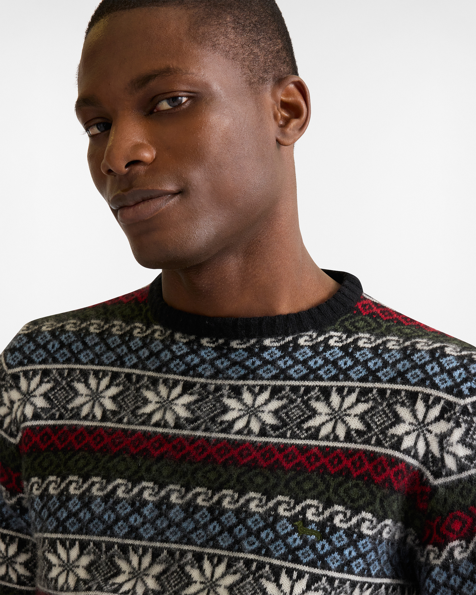 Wool Crewneck Capsule Xmas Selection, Black, large image number 2