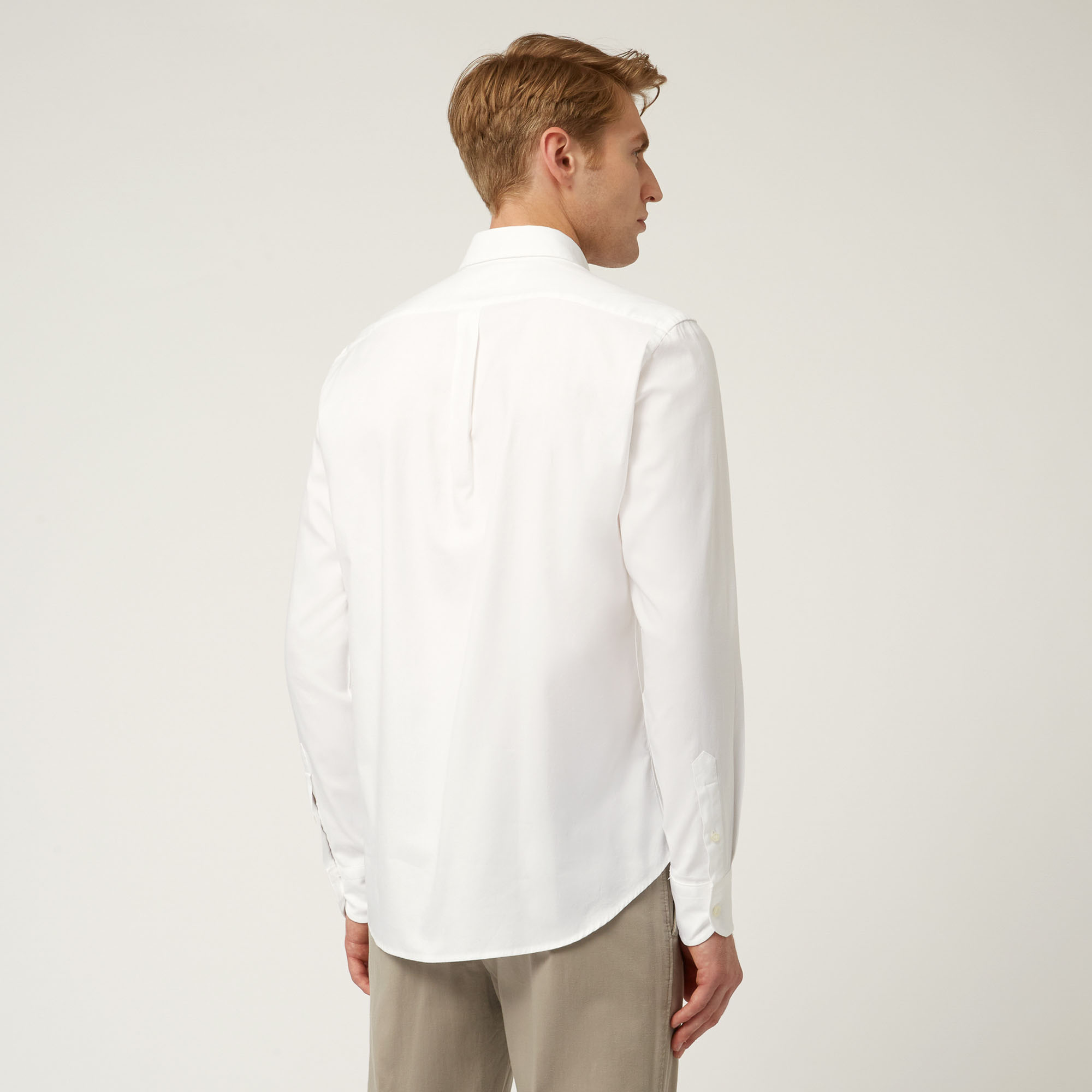 Essentials shirt in plain-coloured cotton
