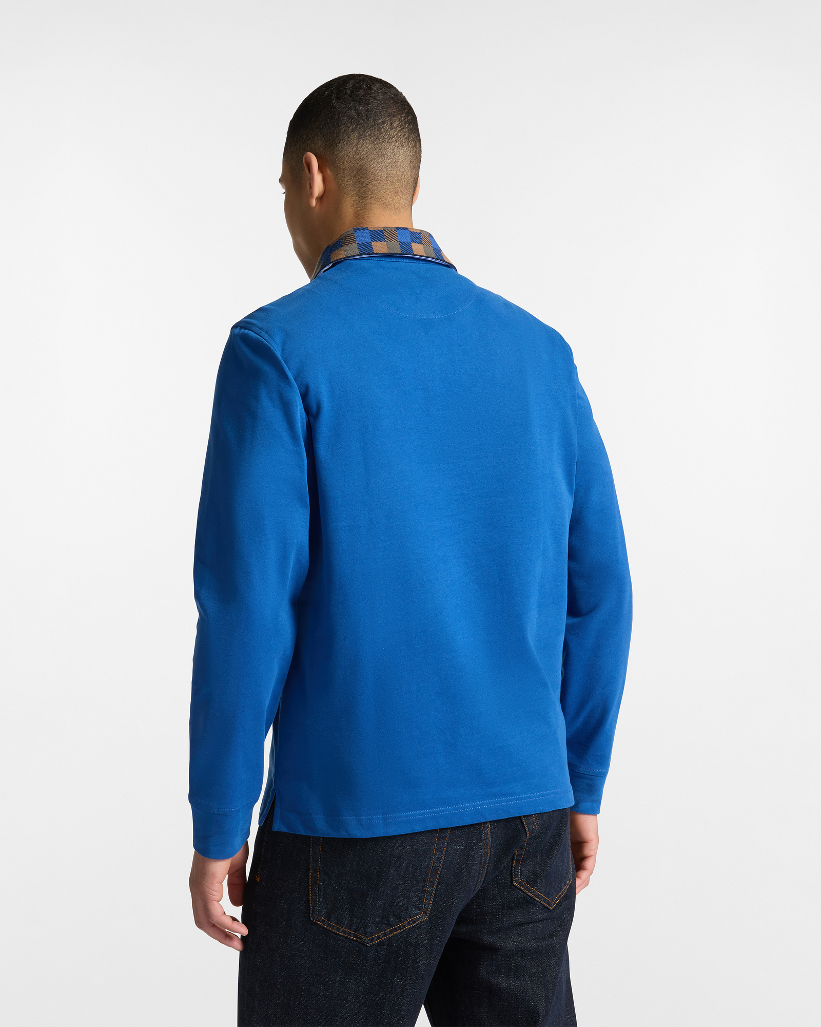 Vietri Polo Shirt with Contrast Collar, Light Blue, large image number 1