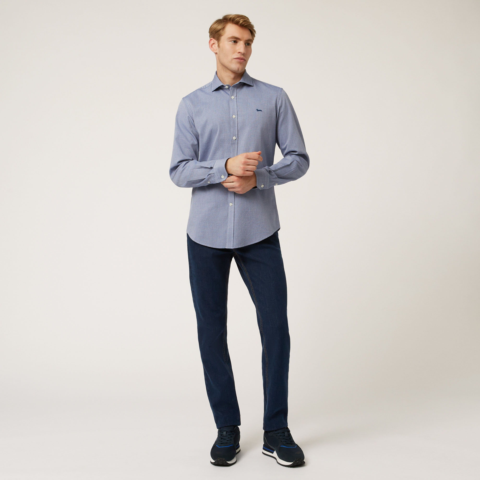 Shirt With Contrasting Inner Detail, Blue, large image number 3