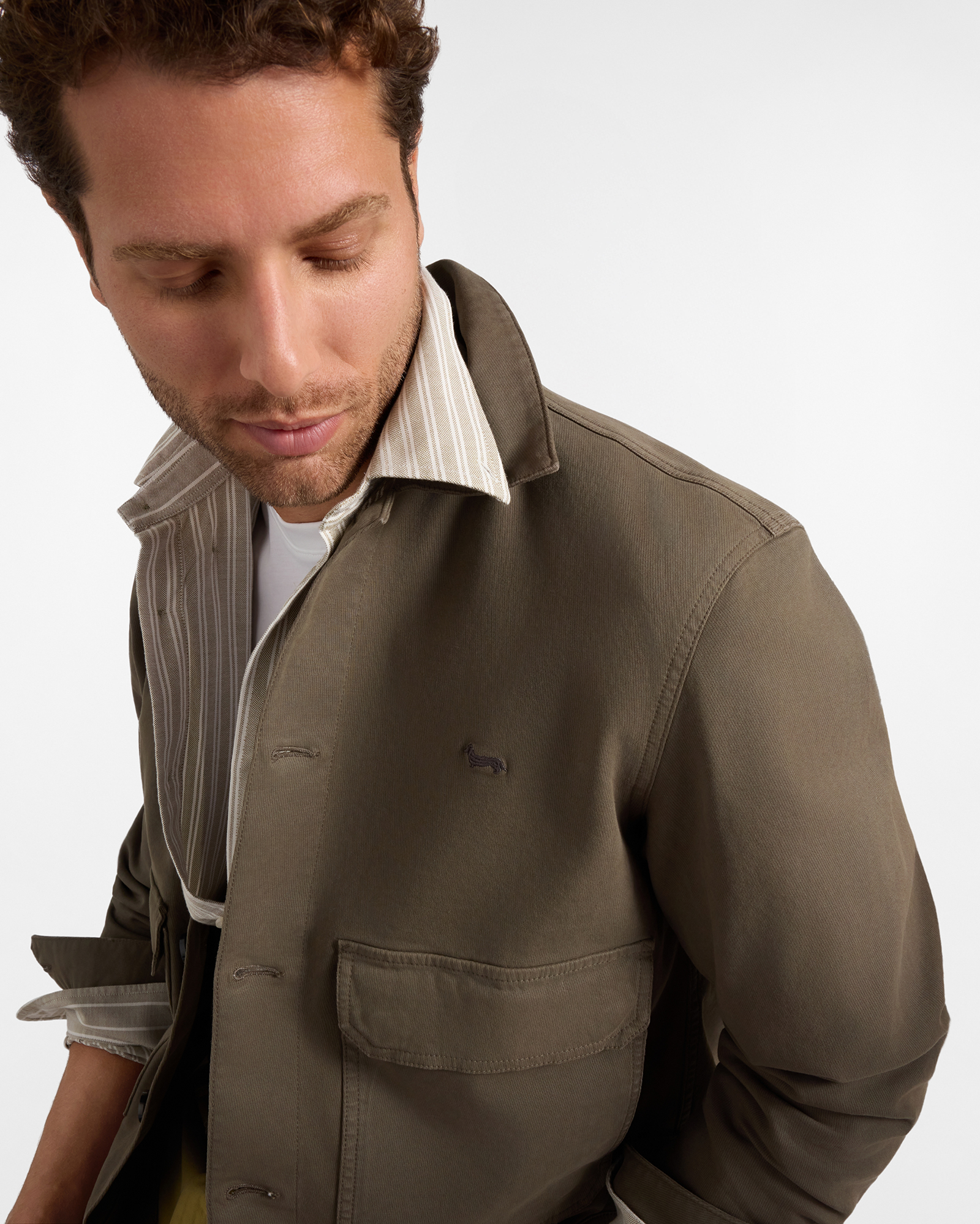 Men's  cotton cavalry twill jacket with flap pockets, PETROLEUM GREEN, large image number 2