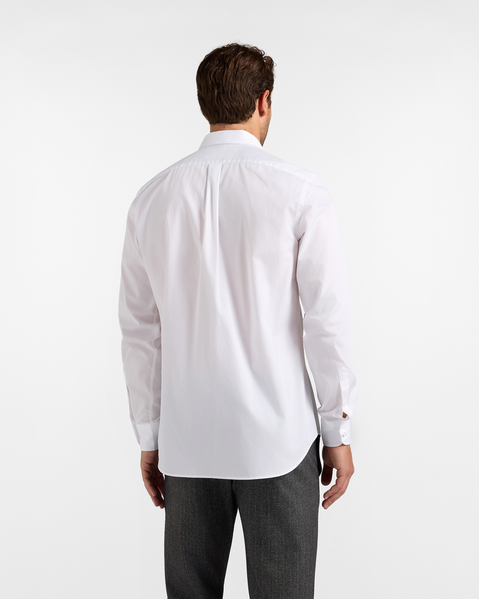 Men's regular-fit dark  poplin shirt, WHITE, large image number 2
