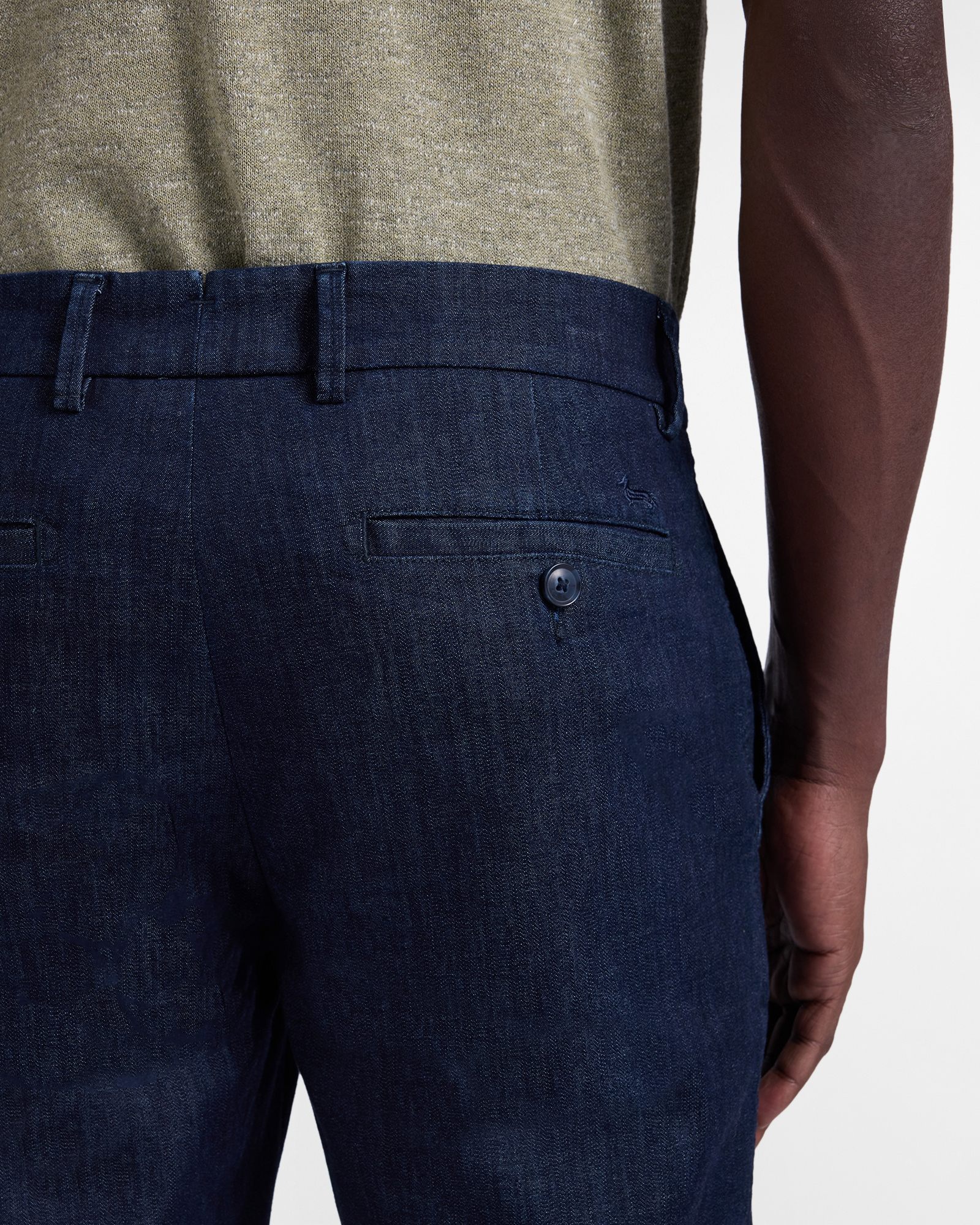 Narrow-fit denim chinos, Denim Blue, large image number 2