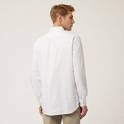 Shirt With Contrasting Detail And Small Pocket
